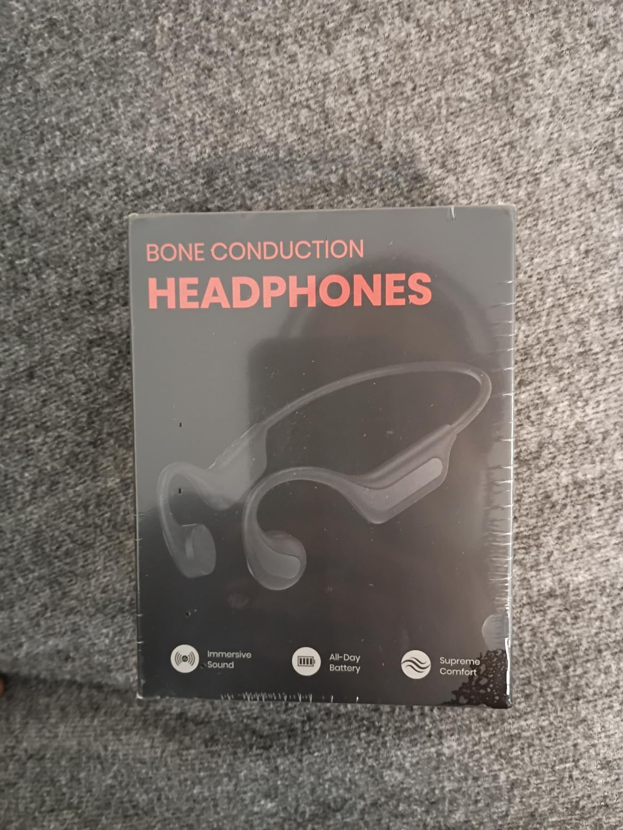 New Bone Conduction Headphones Bluetooth 6.0, Open Ear Earbuds with Mic, Premium Sound, 3 EQ Modes, 10H Playtime, 25g Lightweight, IP65 Waterproof Sports Headphones for Running Cycling Hiking (Black) customer photo 2