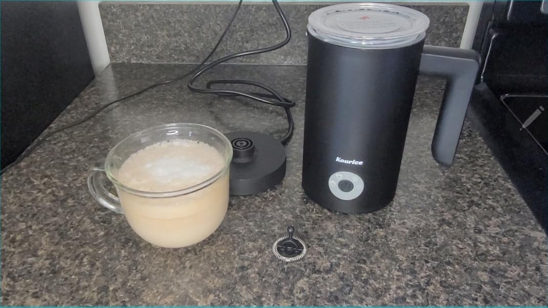 4-in-1 Electric Milk Frother & Steamer - Automatic Frother Machine, Barista-Style Hot & Cold Foam customer photo 1