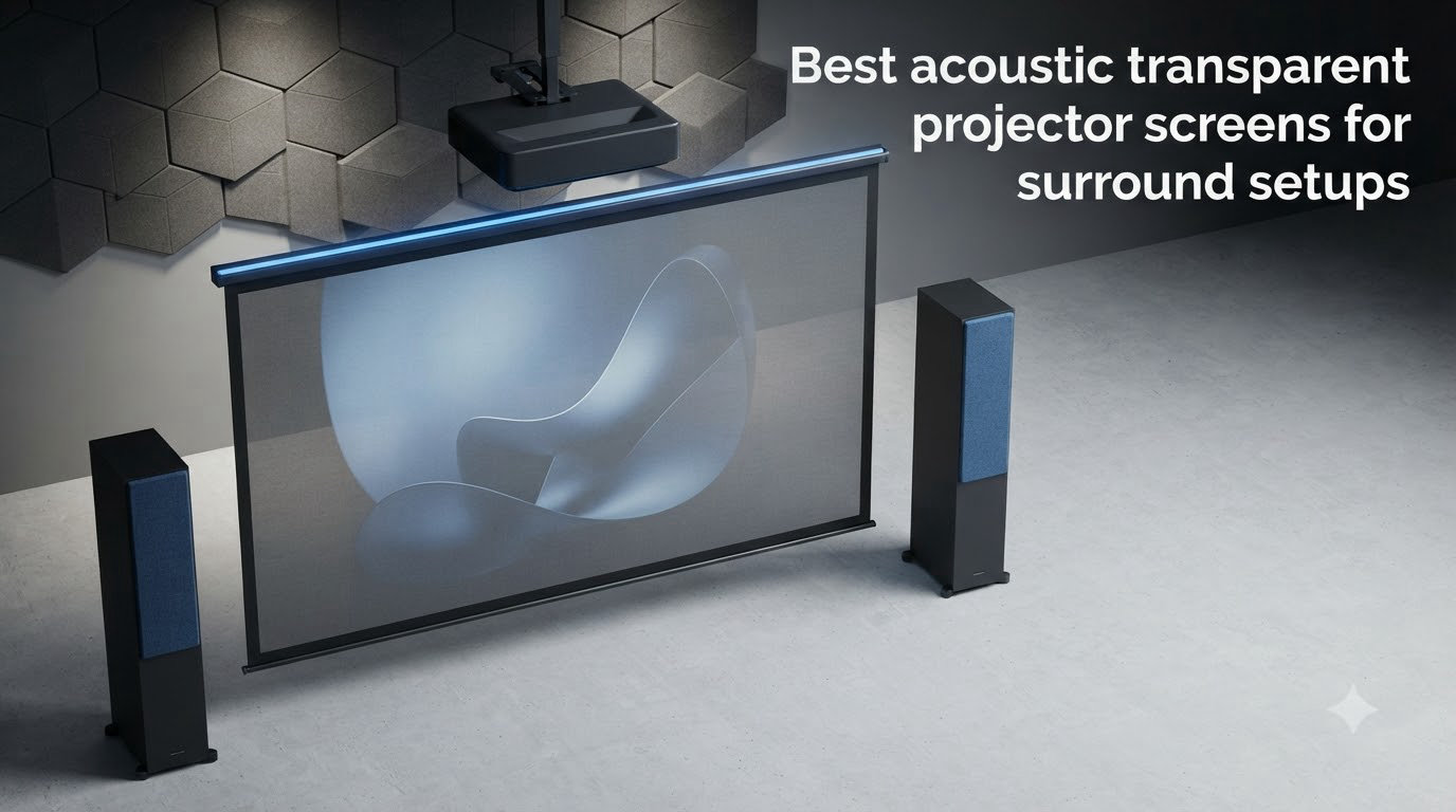 Best acoustic transparent projector screens for surround setups