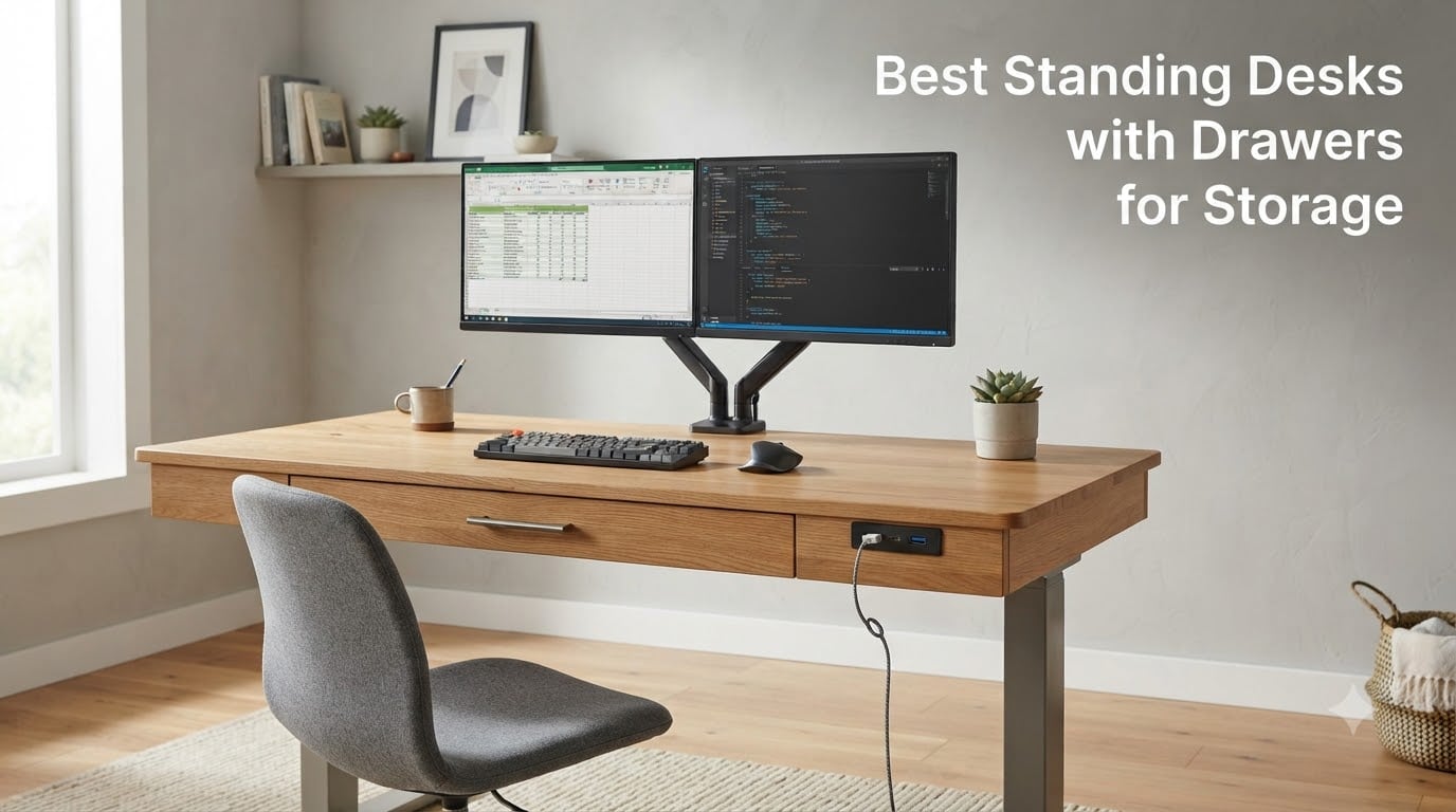 Best Standing Desks with Drawers for Storage