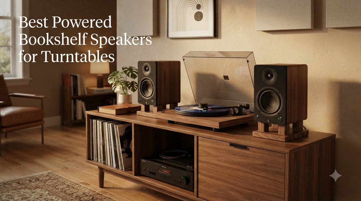Best Powered Bookshelf Speakers for Turntables