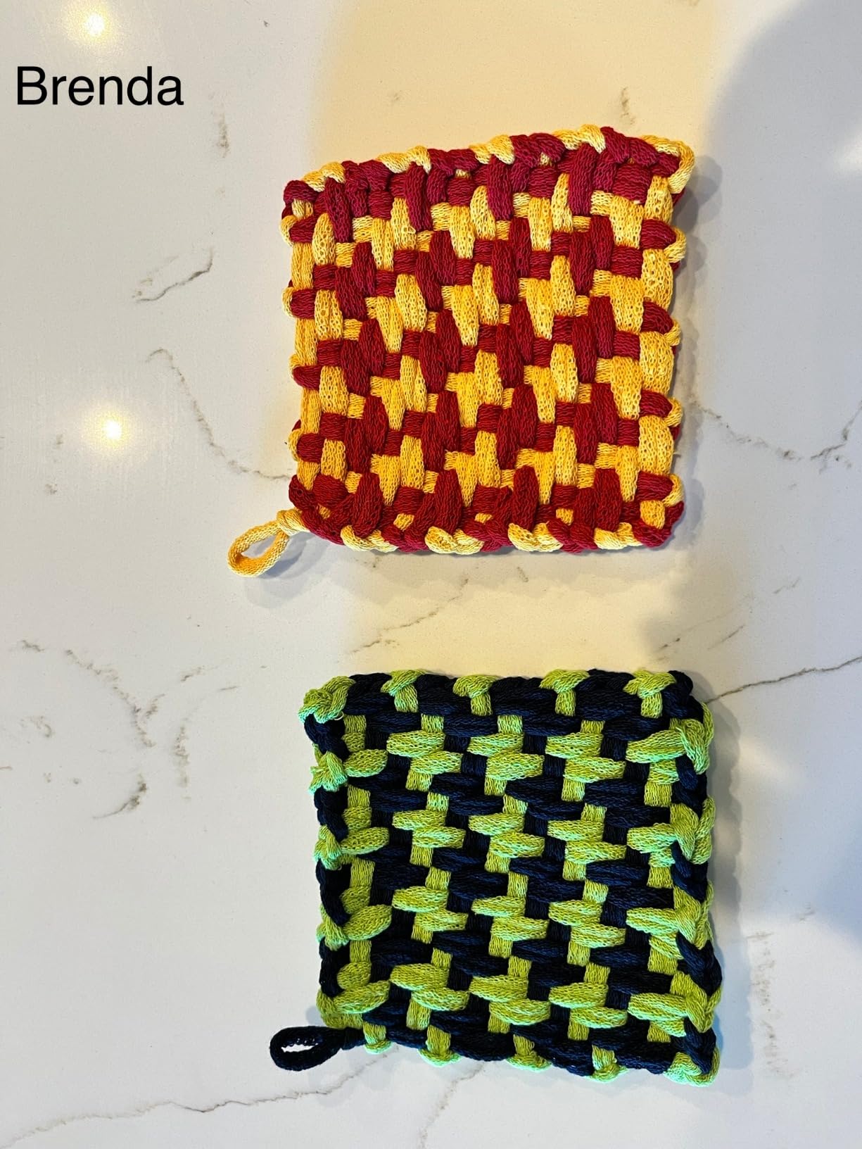 Friendly Loom 7” Traditional Potholder Weaving Kit | Sturdy Metal Loom and Quality Cotton Weaving Loops in Rainbow Colors | Complete Kit to Weave 2 Functional Potholders | Made in the USA customer photo 1