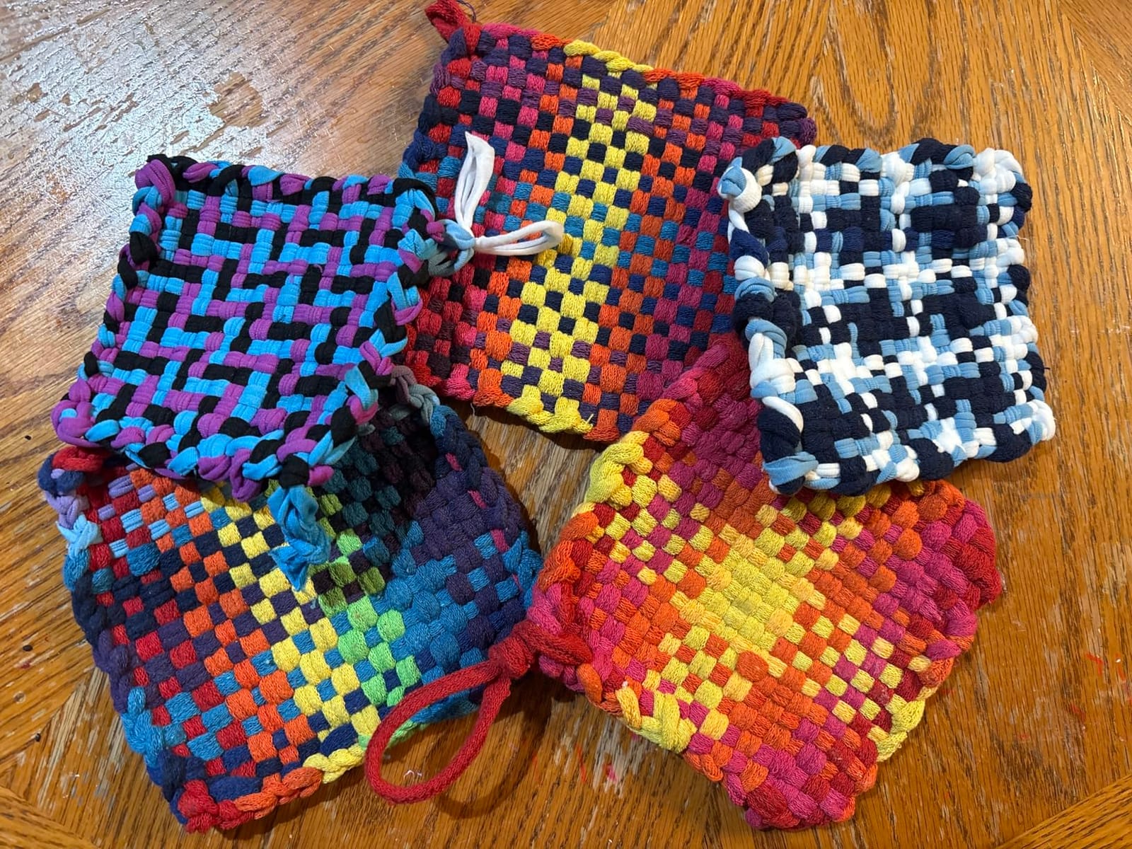 Friendly Loom 7” Traditional Potholder Weaving Kit | Sturdy Metal Loom and Quality Cotton Weaving Loops in Rainbow Colors | Complete Kit to Weave 2 Functional Potholders | Made in the USA customer photo 2