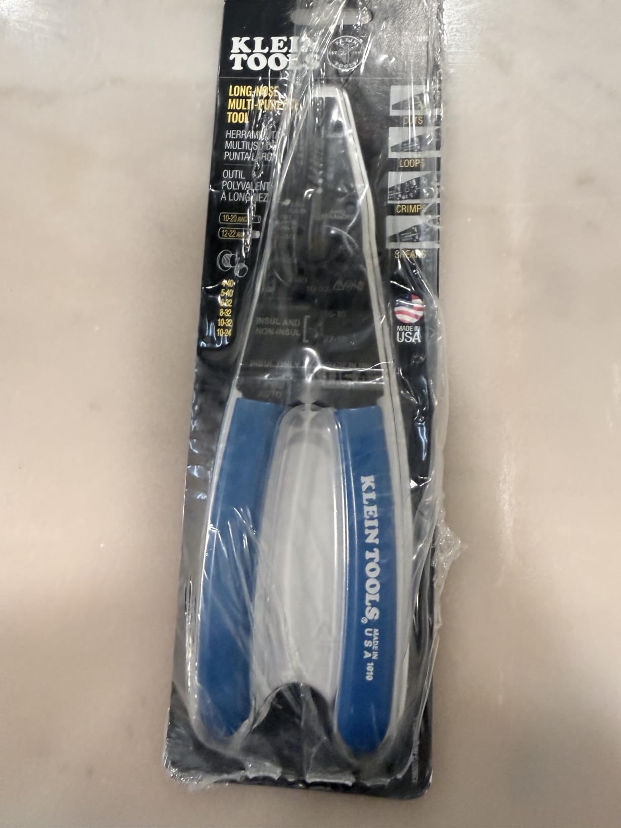 Klein Tools 1010 Multi Tool Long Nose Wire Cutter, Made in USA, Wire Crimper, Stripper and Bolt Cutter Multi-Purpose Electrician Tool, 8-Inch Long customer photo 2