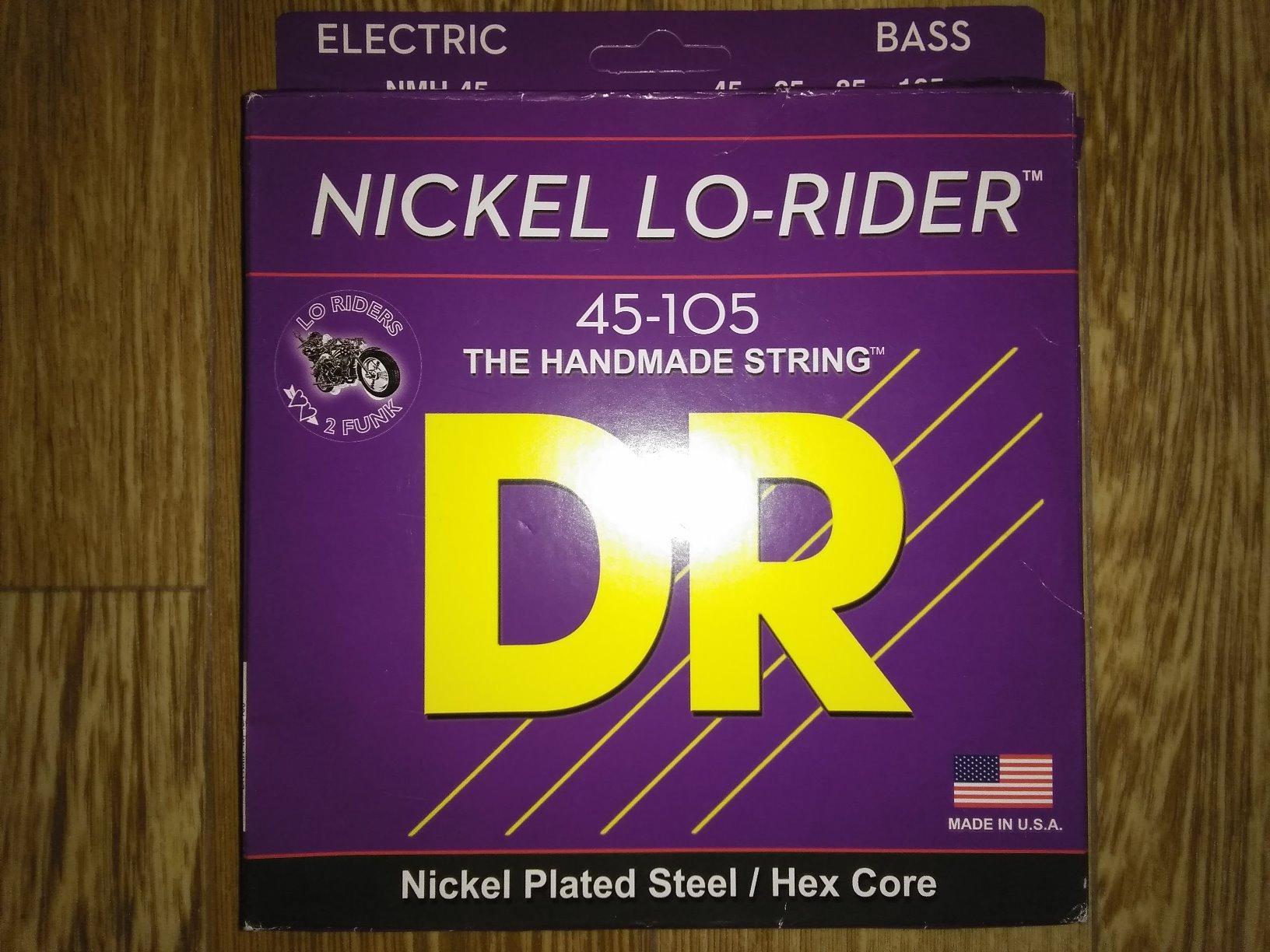 DR Strings NICKEL LO-RIDER - Nickel Plated Bass (45-105, 4-String) customer photo 1