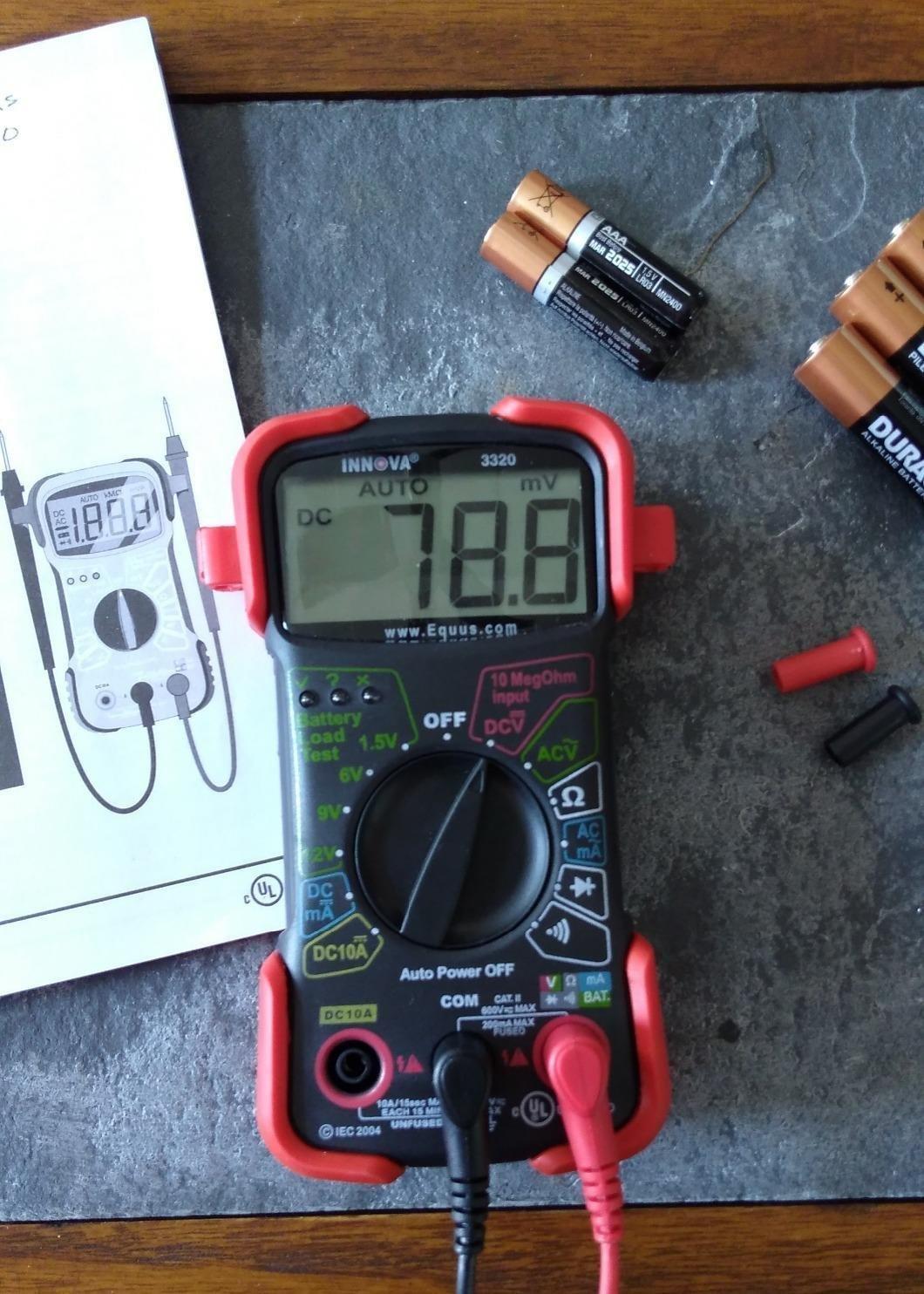 INNOVA 3320 Auto-Ranging Digital Multimeter, Red & Black | Automotive meter for car audio and car stereo install tools, checks voltage and resistance fast customer photo 1
