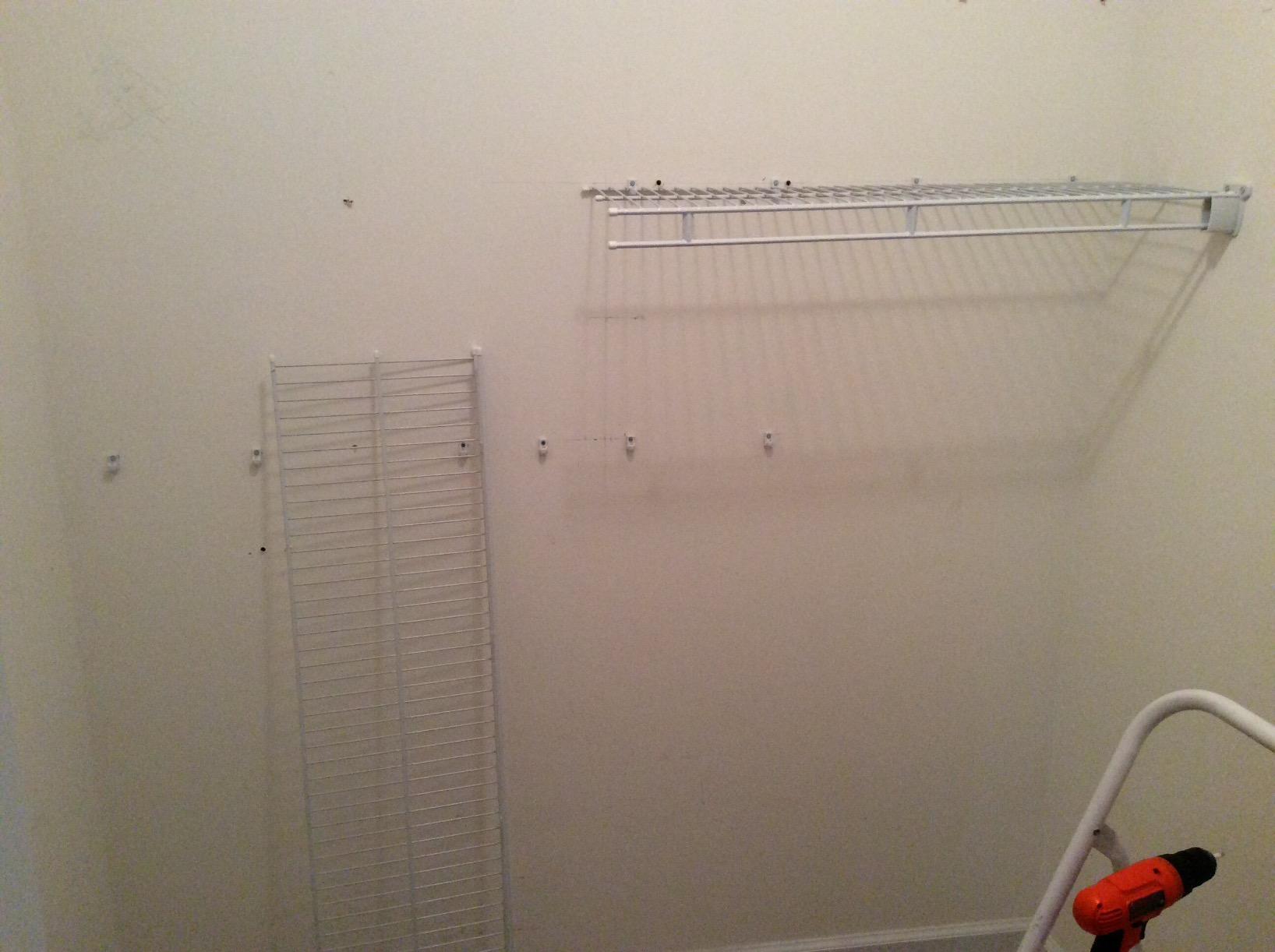 ClosetMaid Wire Closet Organizer System, Adjustable from 5 to 8 Ft., with Shelves, Hardware, Durable Steel, Fixed Mount Installation, White customer photo 2