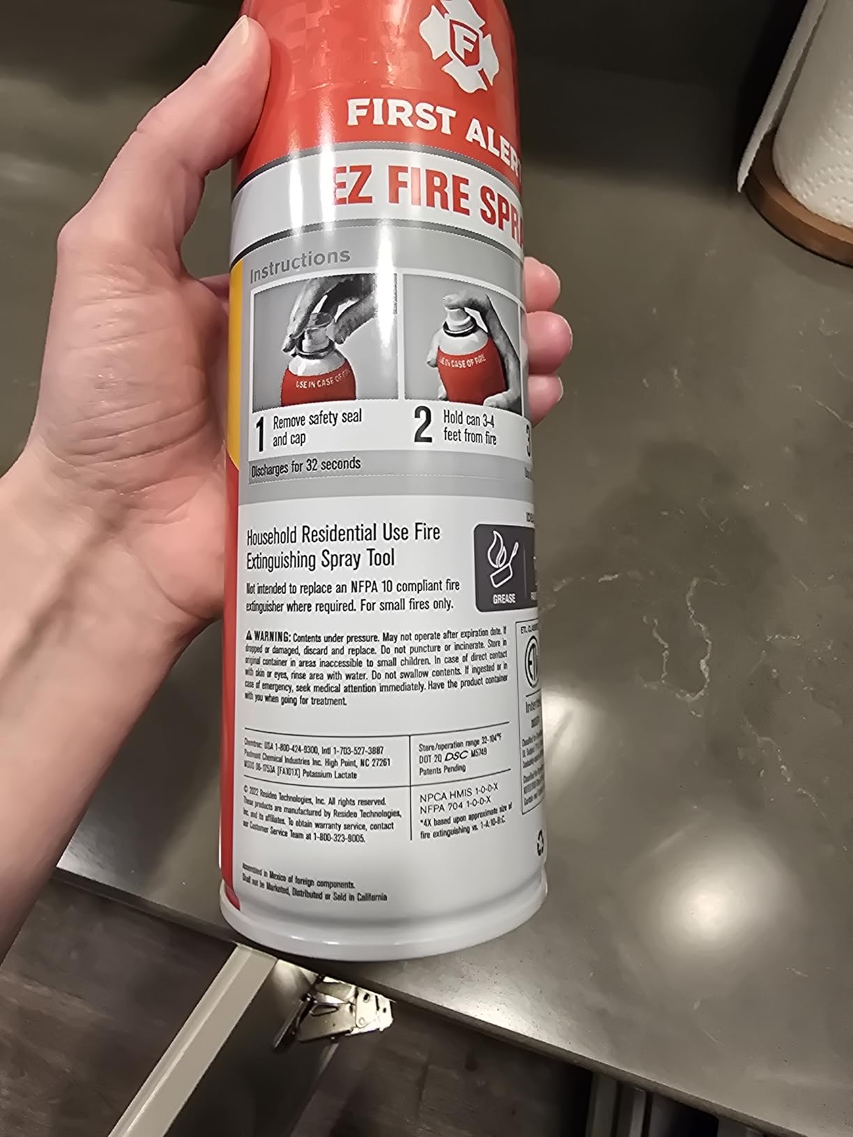 First Alert EZ Fire Spray, Extinguishing Aerosol Spray customer photo 1