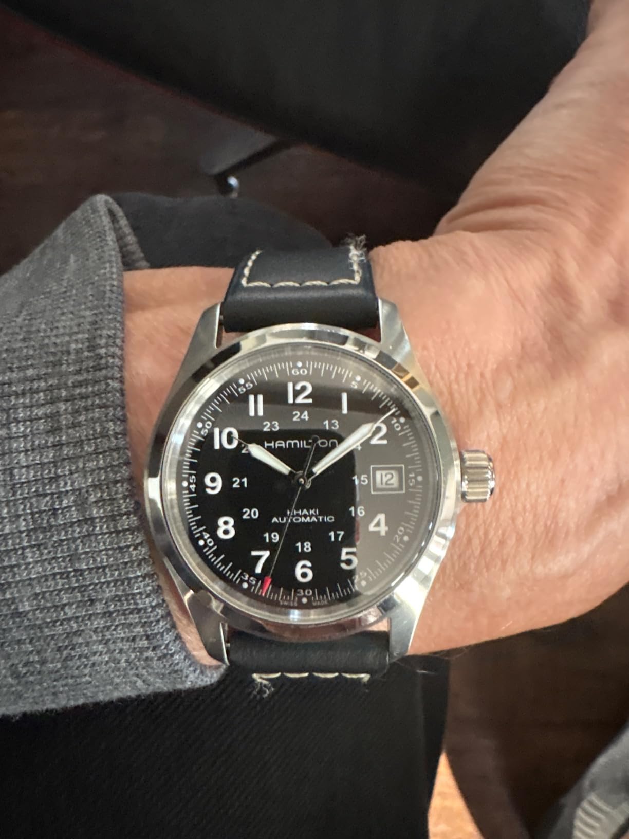 Hamilton Khaki Field Automatic Men's Watch, 38mm Stainless Steel Case customer photo 2