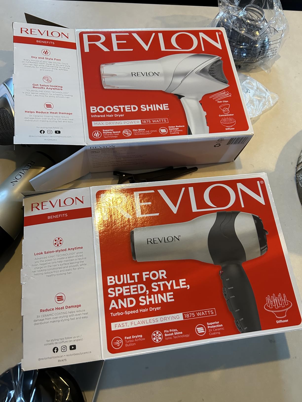 REVLON Turbo Hair Dryer | 1875 Watts of Maximum Shine, Fast Dry (Silver) customer photo 2