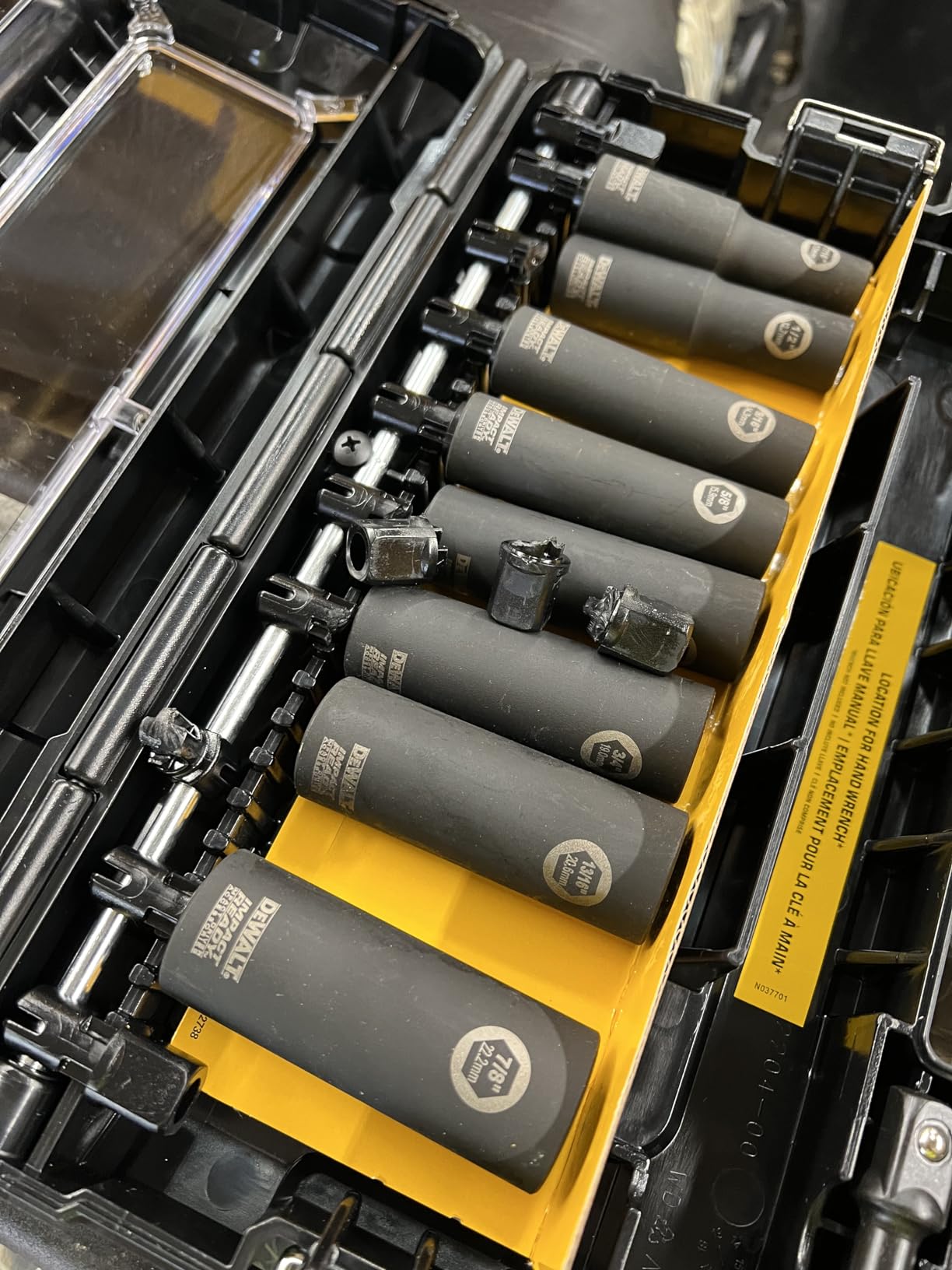 DeWalt Impact Socket Set 1/2 Drive, 10 Piece 1/4