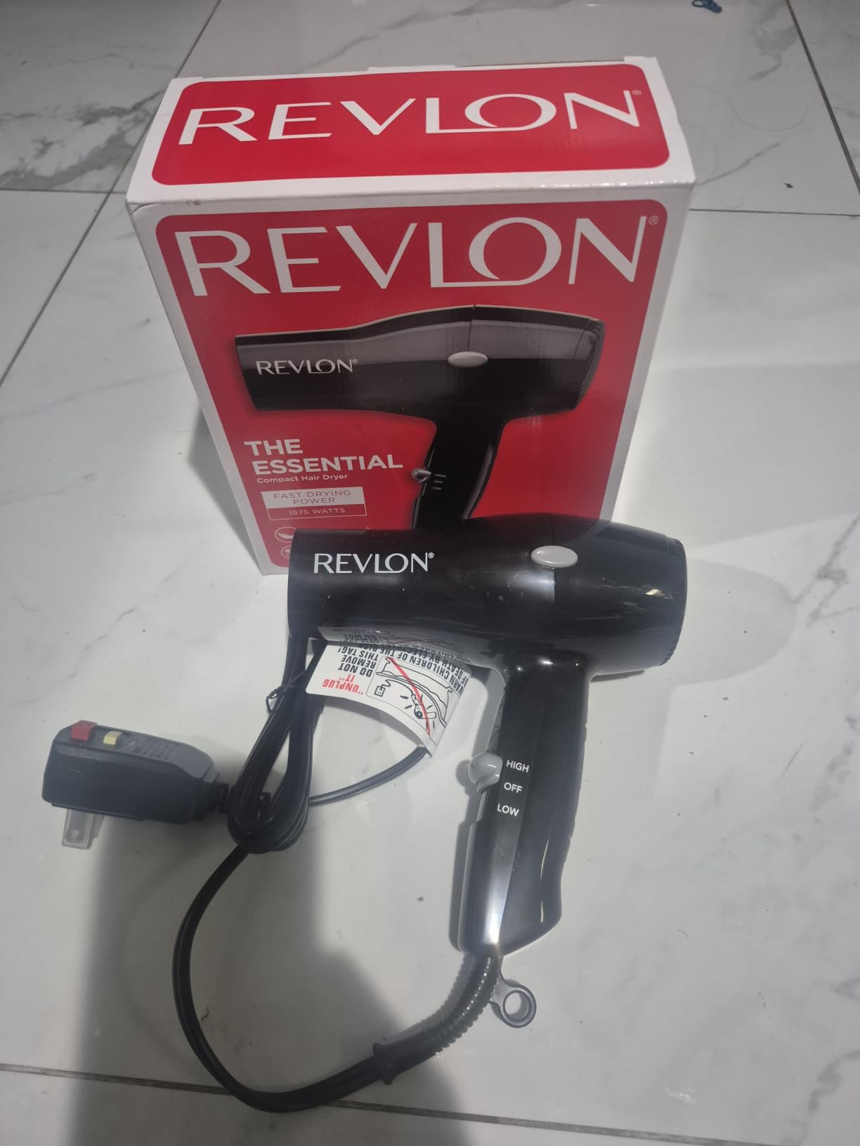 Revlon Compact Hair Dryer | 1875W Lightweight Design, Perfect for Travel, (Black) customer photo 2