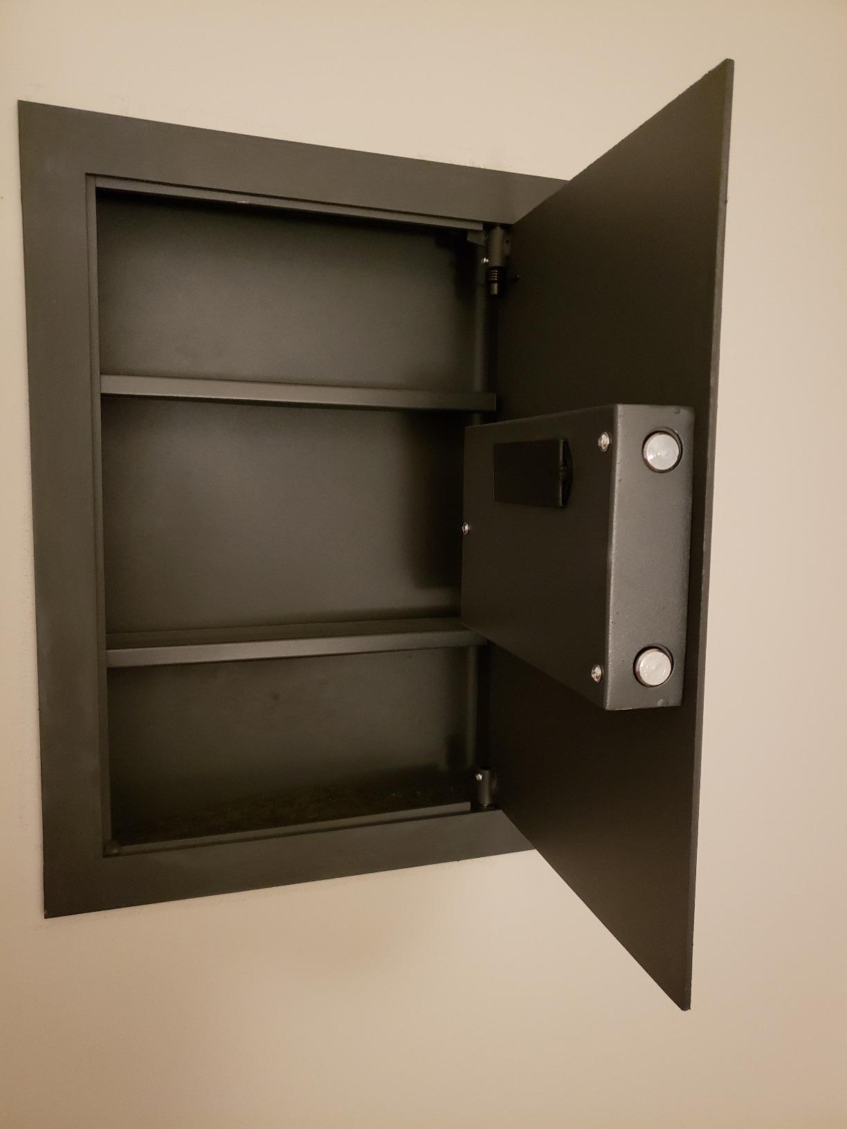 In-Wall Safe with Keypad and 2 Manual Override Keys - Protect Money, Jewelry, and Passports at Home or Business by Paragon Safes (White) customer photo 2