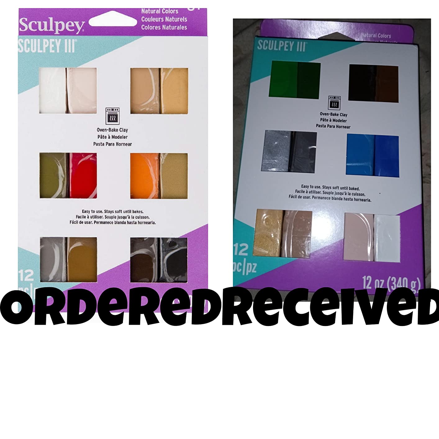 Sculpey III: Polymer Clay: Multipack Naturals - (12) 1oz Packs- Oven Bake Clay, 12 Colors, Non-Toxic, Sculpting, Create Jewelry & Crafts, Art Supplies customer photo 1