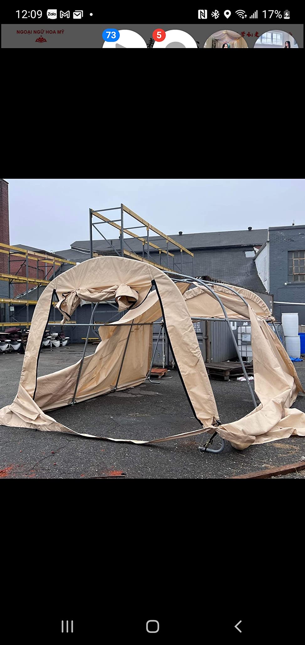 ShelterLogic 10' x 20' x 8' All-Steel Metal Frame Round Style Roof Instant Garage and AutoShelter with Waterproof and UV-Treated Ripstop Cover customer photo 2