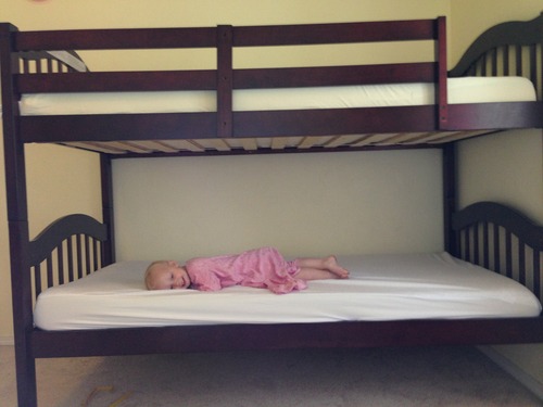 Storkcraft Long Horn Twin-Over-Twin Bunk Bed, White customer photo 2