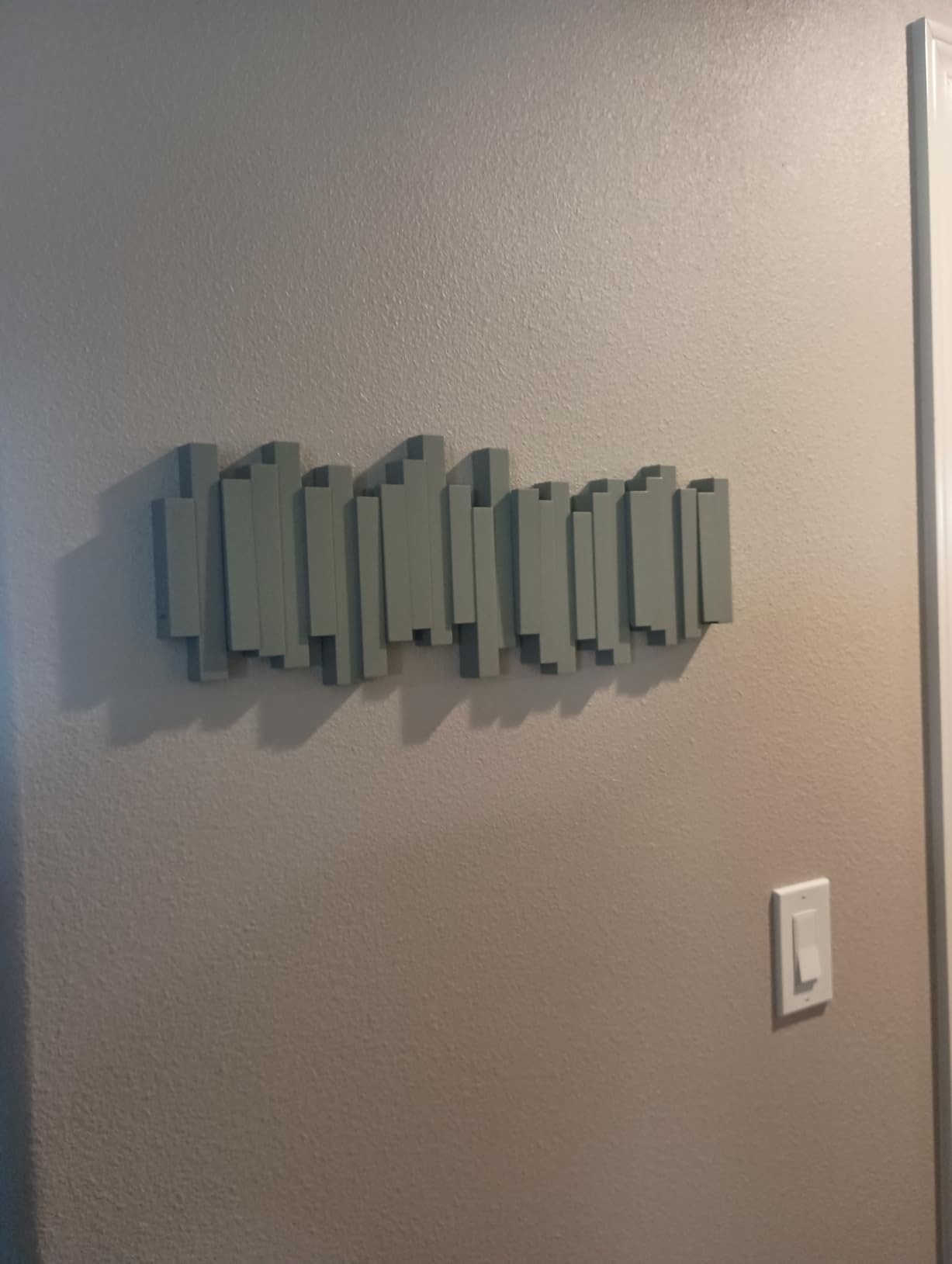 Umbra Sticks Wall Mount Coat Rack, 5 Hook Retractable Pegs, Black customer photo 1