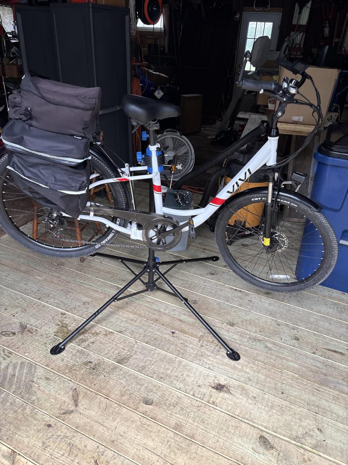 Pro Stand Plus Bike Rack - Heavy-Duty Telescoping Bicycle Stand with Tool Tray, Rotating Clamps, and Adjustable Handlebar Rod by RAD Cycle (Black) customer photo 1