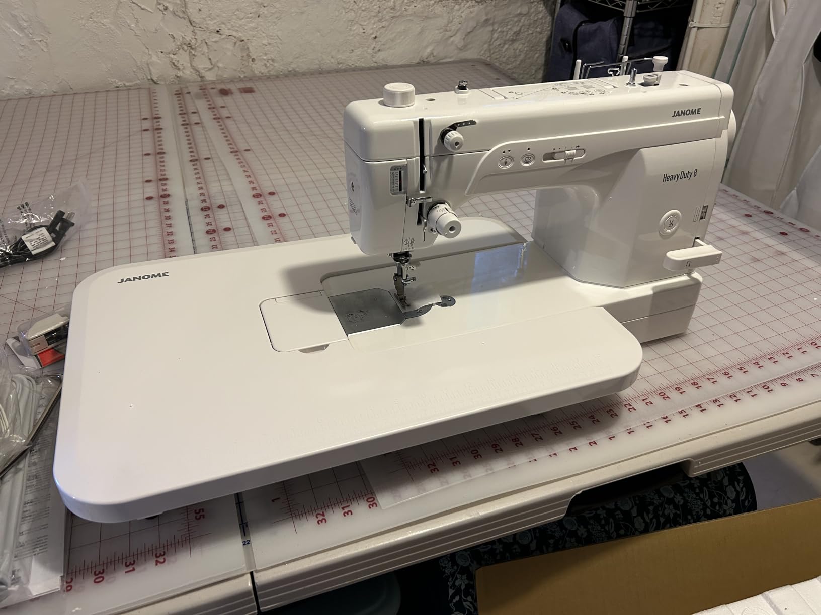 Janome 1600P QC Straight Stitch Sewing and Quilting Machine - Extra High Speed 1600 Stitches Per Minute, Heavy Duty Industrial Sewing Machine w/Large Throat for Quilts, Denim, Canvas, Thick Fabric customer photo 1