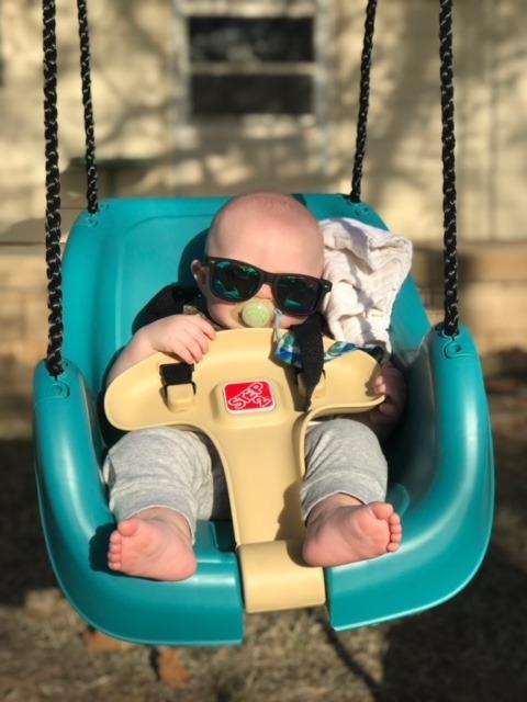 Step2 Infant to Toddler Swing, Baby Outdoor Swing, Backyard Bucket Style Swing Seat, Secure Harness, Outside Weather-Resistant Rope, Attach to Playset, For Toddlers 9 Months -3 Years Old customer photo 2