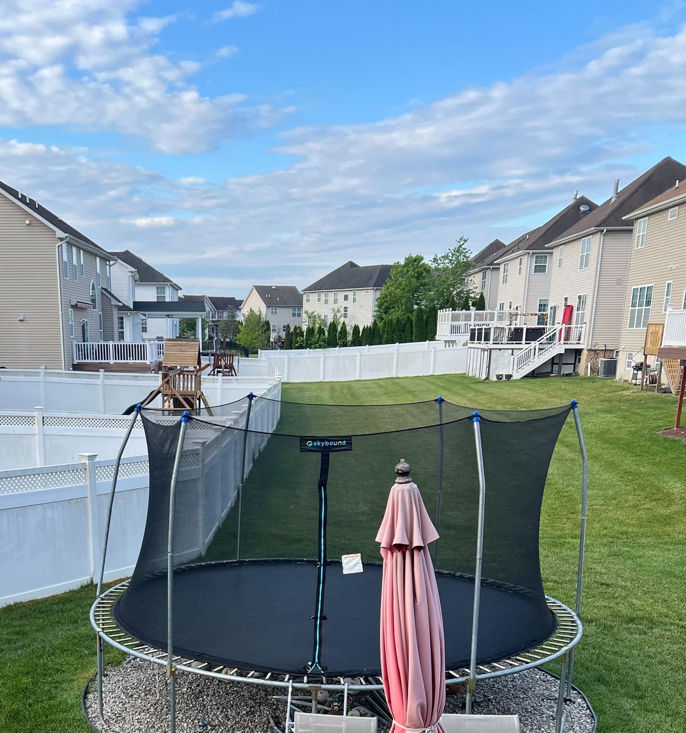 Replacement Trampoline Safety Net Enclosure - for 12ft 14ft 15ft Skywalker, Bounce Pro, AirZone, JumpZone, Walmart, and Many More - Breathable, Tear and Weather-Resistant customer photo 2