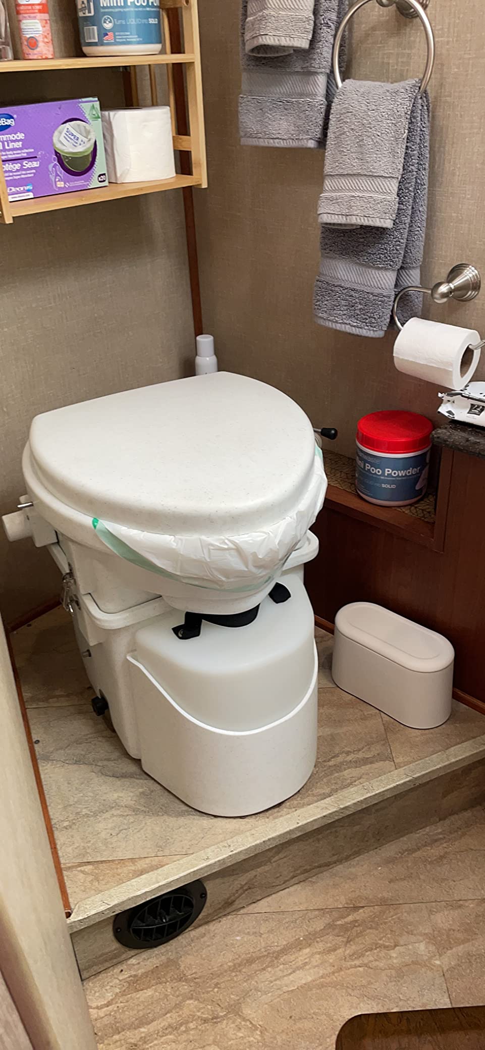 Nature's Head Self Contained Composting Toilet with Close Quarters Spider Handle Design customer photo 2