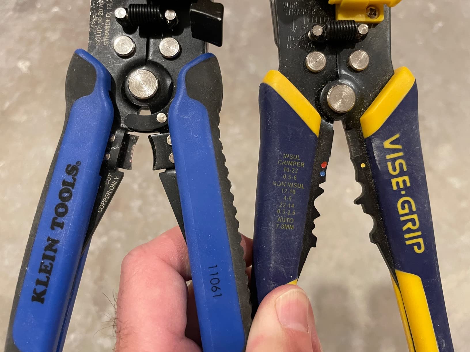 Klein Tools 11061 Self-Adjusting Stripper / Cutter, Heavy Duty, for 10-20 AWG Solid, 12-22 AWG Stranded, and Romex Wire 12/2 and 14/3 customer photo 1