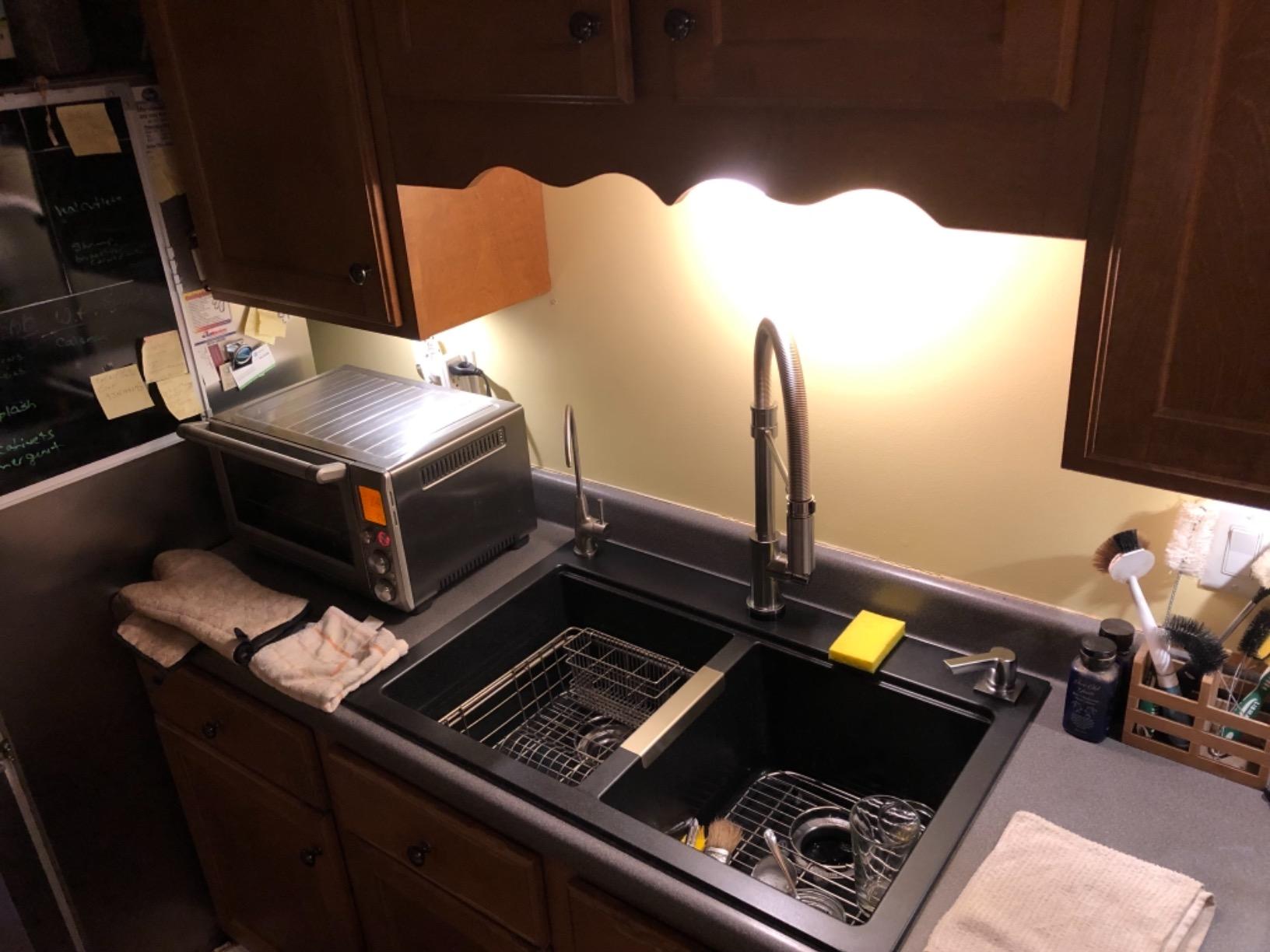 KRAUS Black Onyx 33 in Double Bowl Granite Kitchen Sink KGD-433B customer photo 2