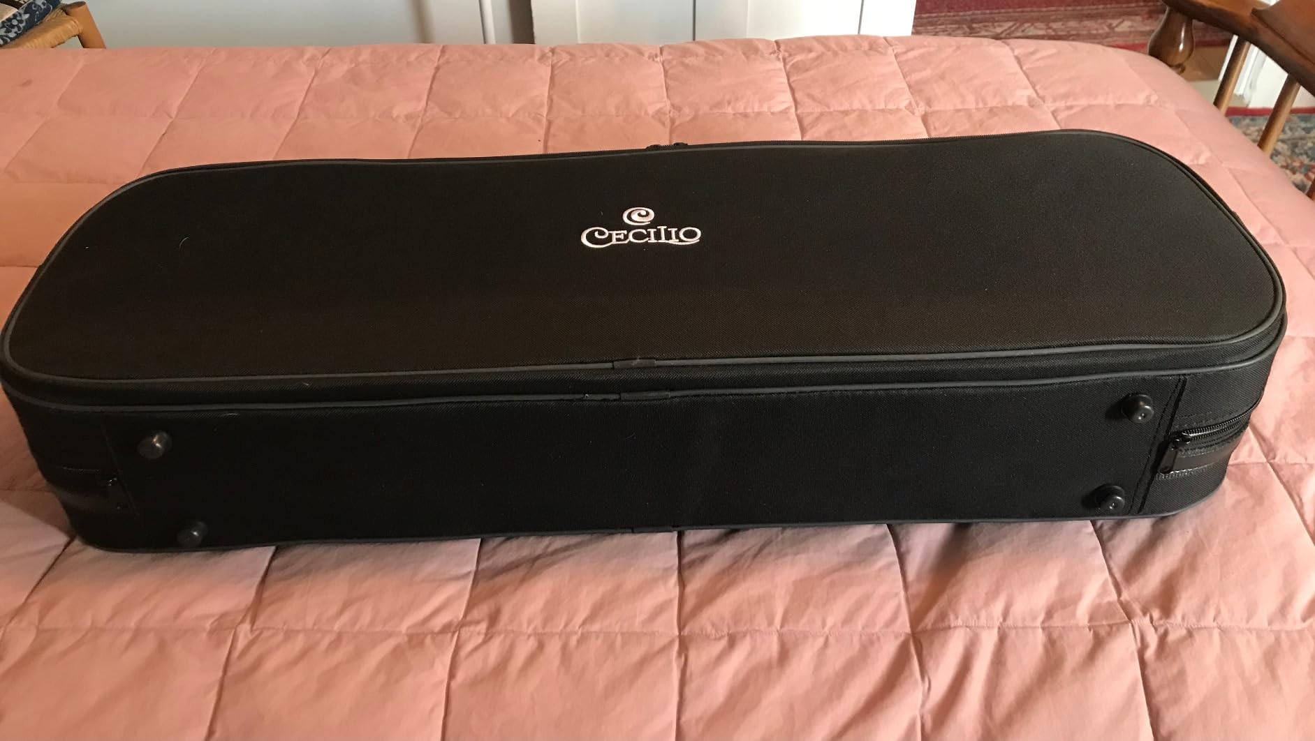 Cecilio Violin 4/4 Full Size Kit Hand Oil Rub Highly Flamed 1-Piece Back Solidwood Violin with Premium Strings, Size 4/4 (Full Size) customer photo 2
