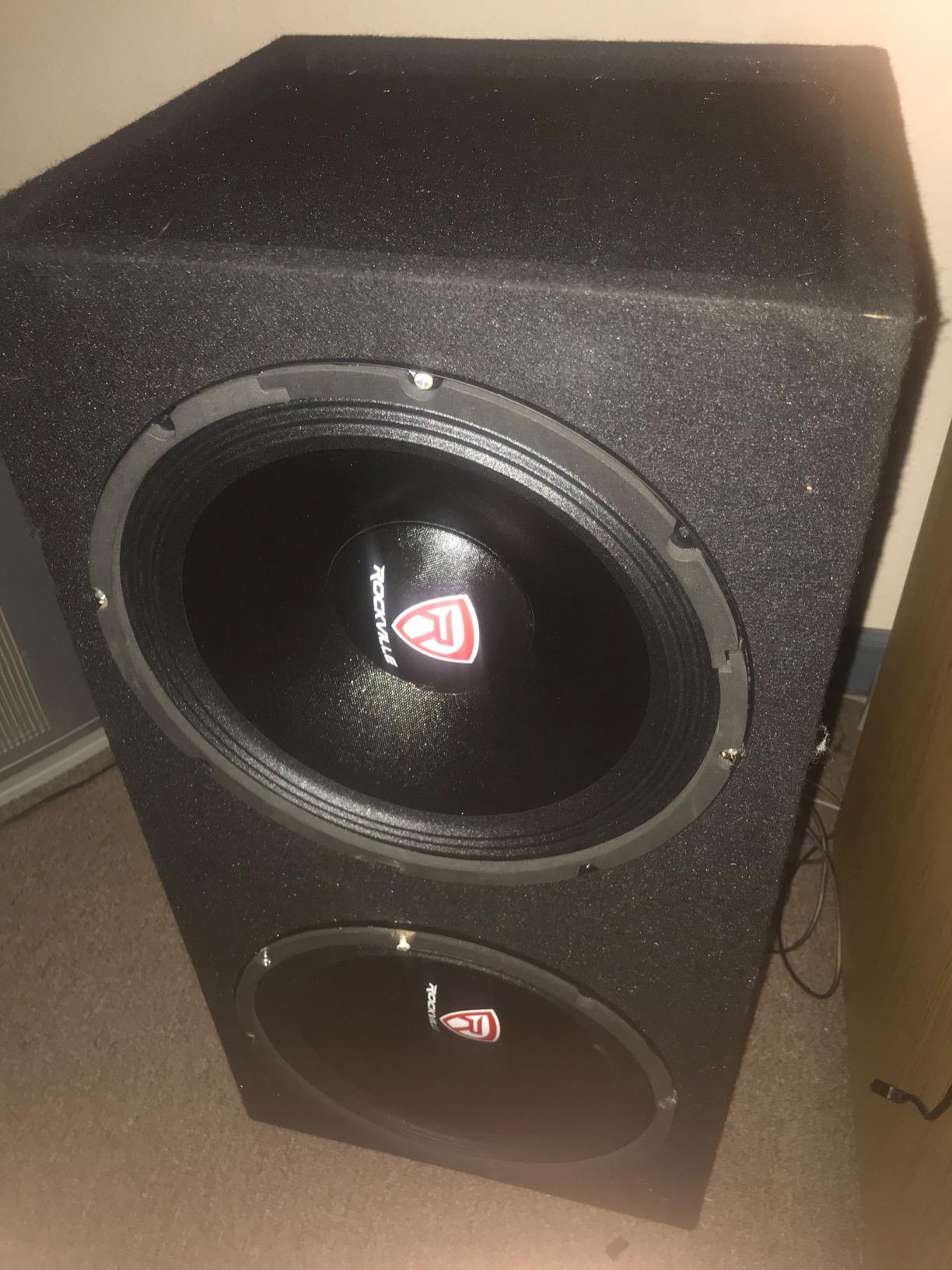 BELVA MDFD12 Dual 12-inch Car Subwoofer Box Sealed 3/4-inch MDF Prelined Polyfil customer photo 1