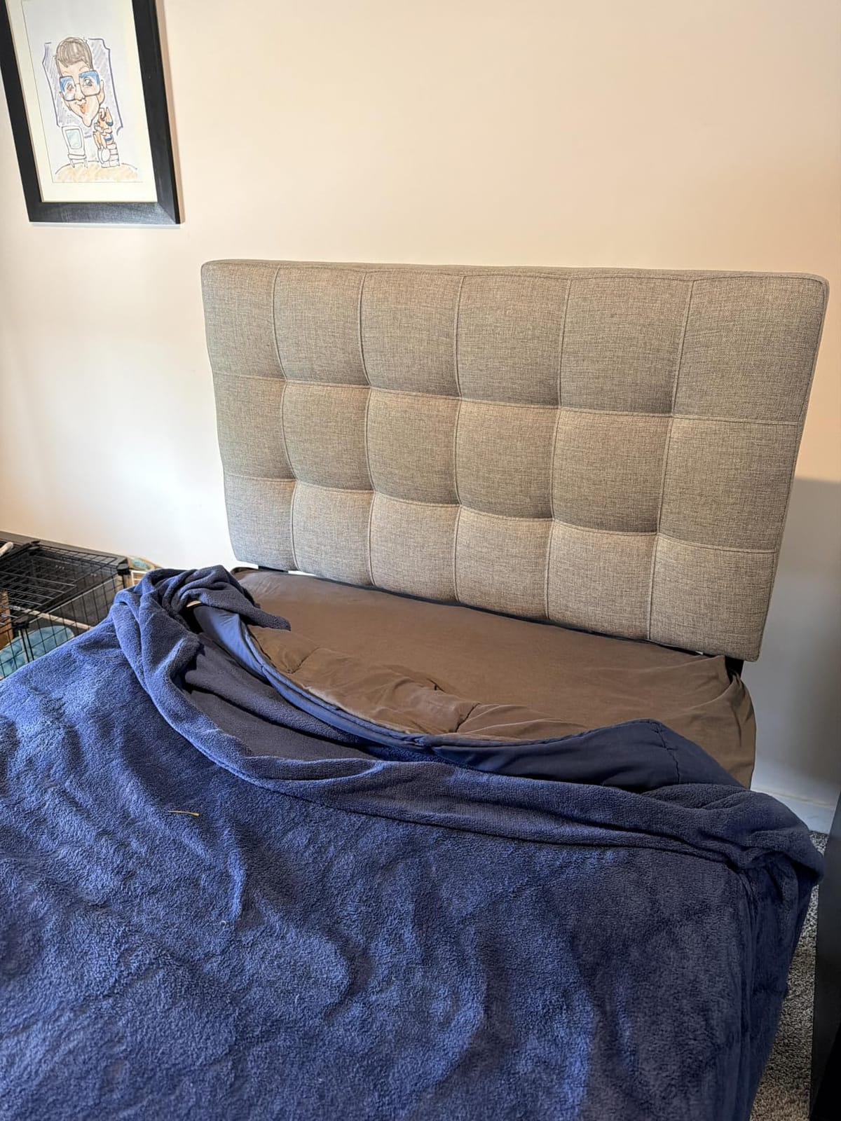 Modway Lily Tufted Linen Fabric Upholstered Queen Headboard in Beige customer photo 1