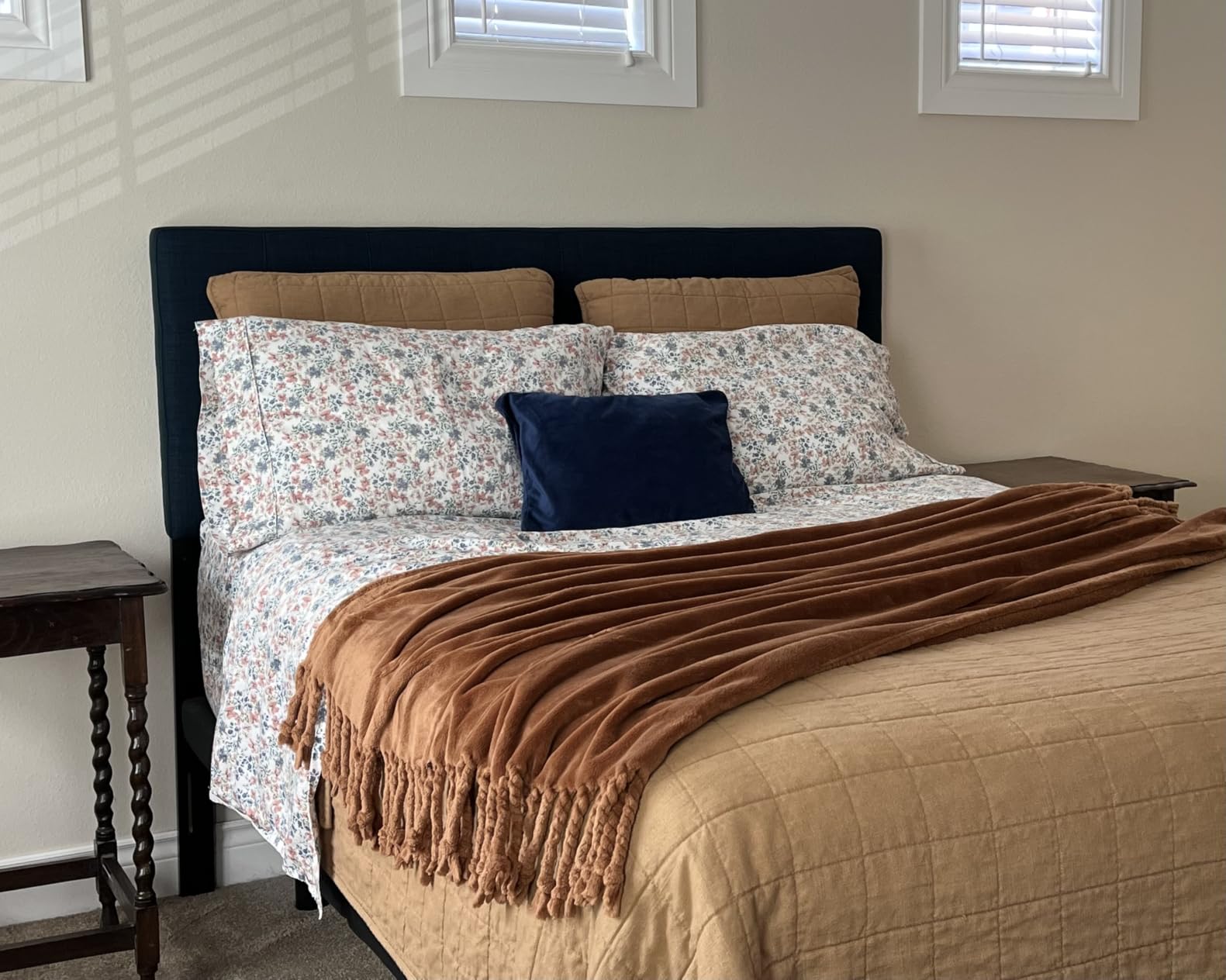 Modway Lily Tufted Linen Fabric Upholstered Queen Headboard in Beige customer photo 2