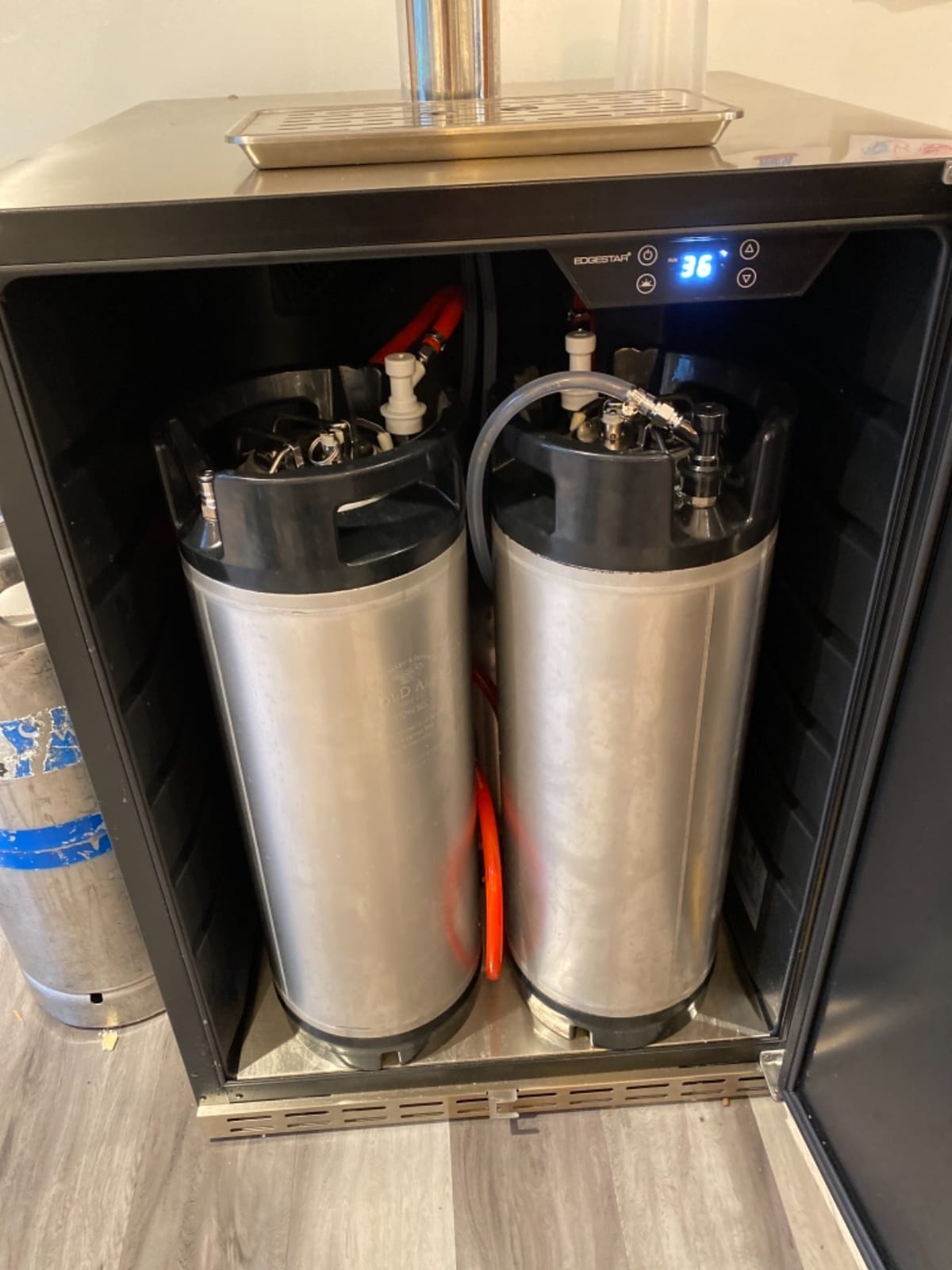 EdgeStar KC7000SSTWIN Full Size Dual Tap Tower Cooled Built-in Kegerator - Stainless Steel Black customer photo 2