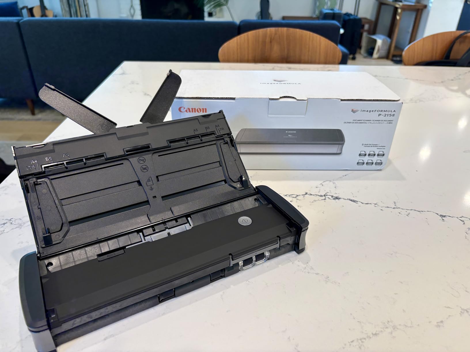 Canon imageFORMULA P-215II Mobile Document Scanner, Black, 1.6