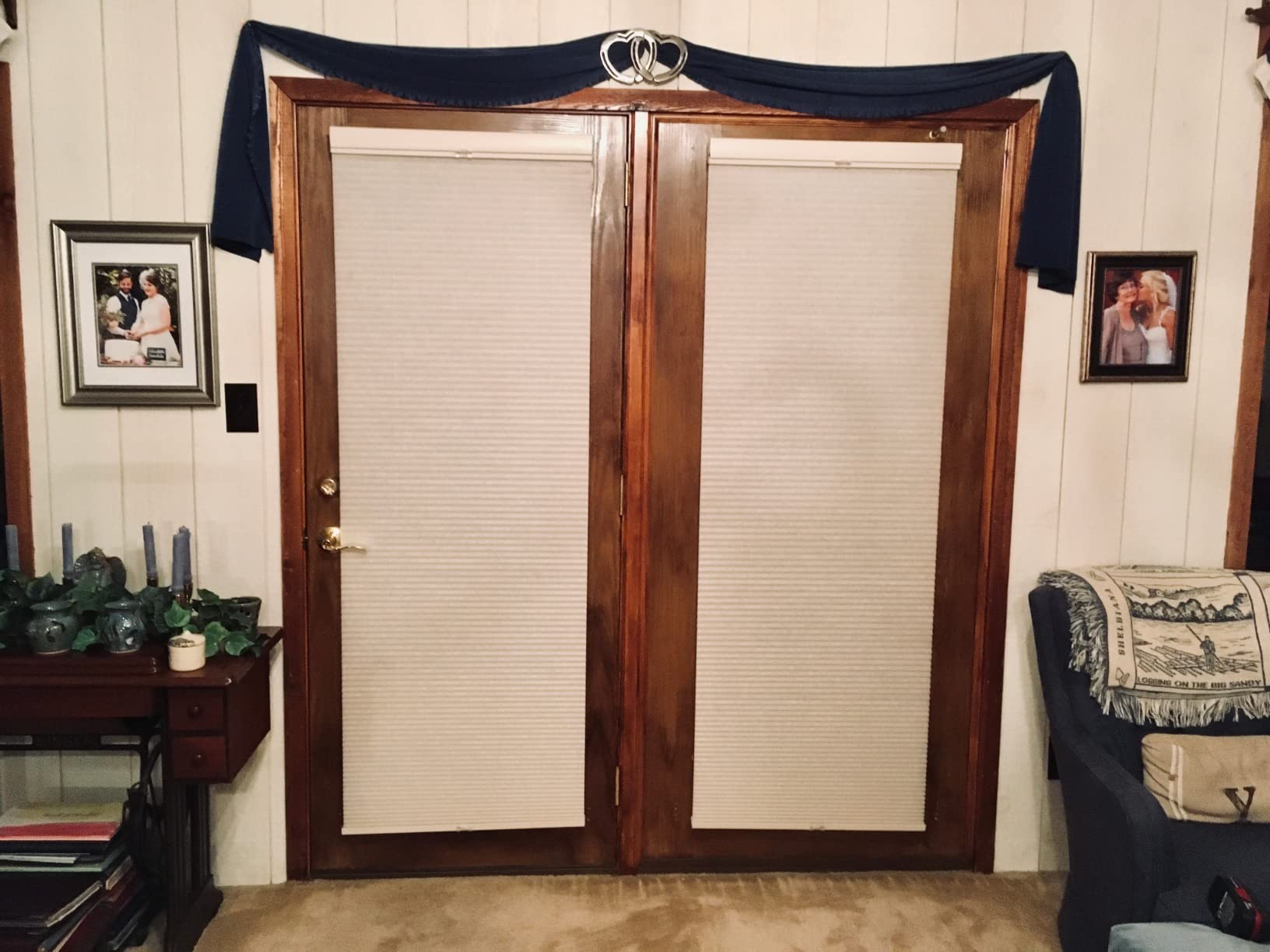 Cordless Top Down Bottom Up Cellular Honeycomb Shades, 31W x 72H, Ivory Beige, Sizes 18-38 Wide customer photo 2