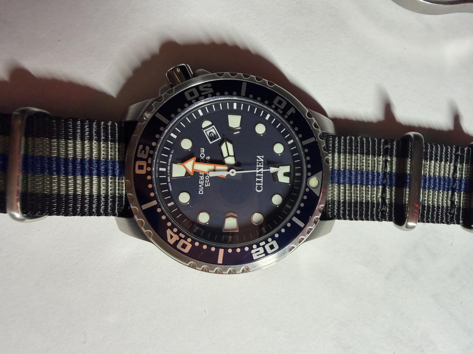 CITIZEN Promaster Dive Eco-Drive Watch, 3-Hand Date, ISO Certified, Luminous Hands and Markers, Rotating Bezel customer photo 1