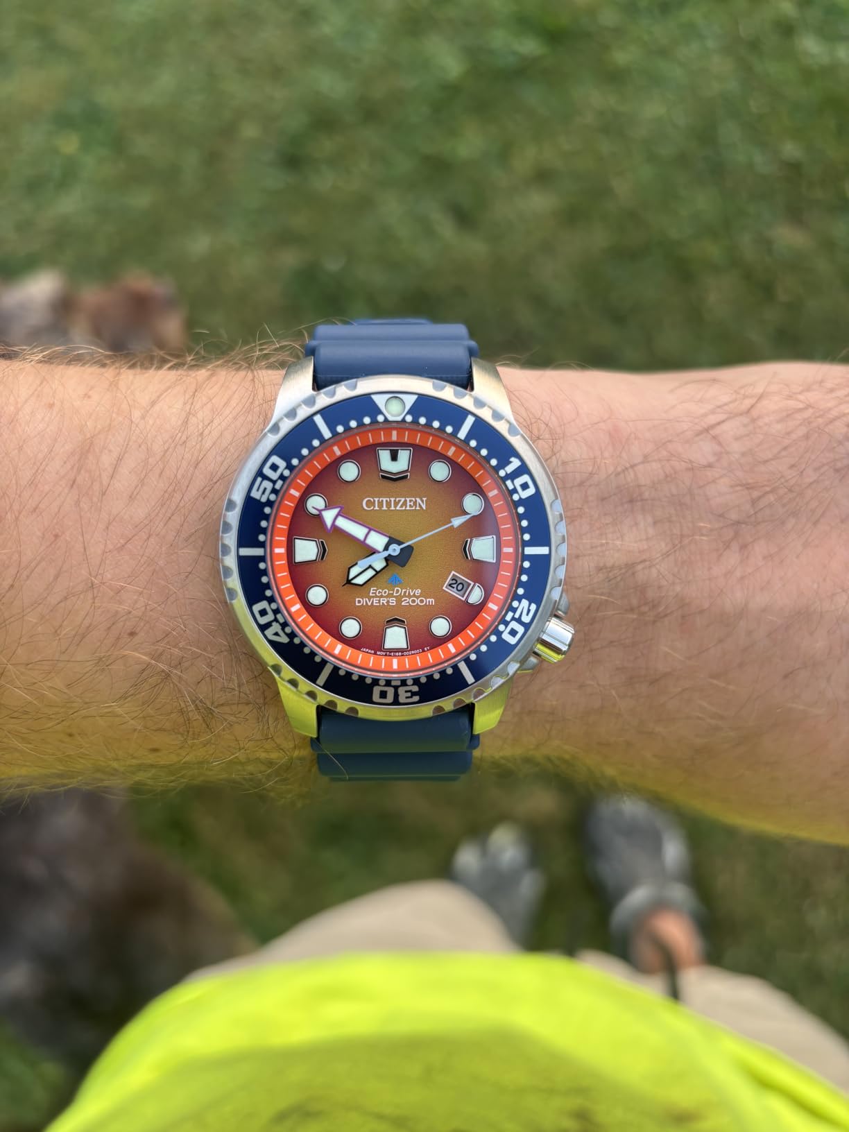 CITIZEN Promaster Dive Eco-Drive Watch, 3-Hand Date, ISO Certified, Luminous Hands and Markers, Rotating Bezel customer photo 2