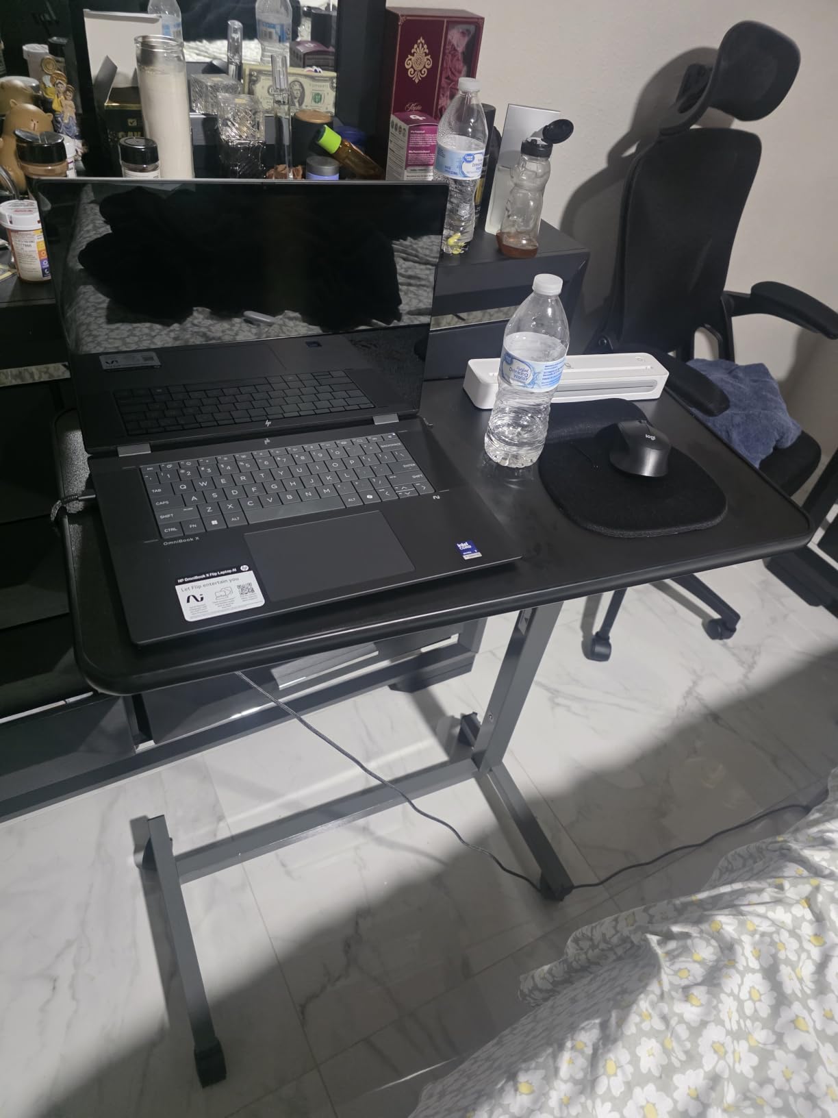 Vaunn Medical Adjustable Overbed Bedside Table with Wheels (Hospital and Home Use) customer photo 1