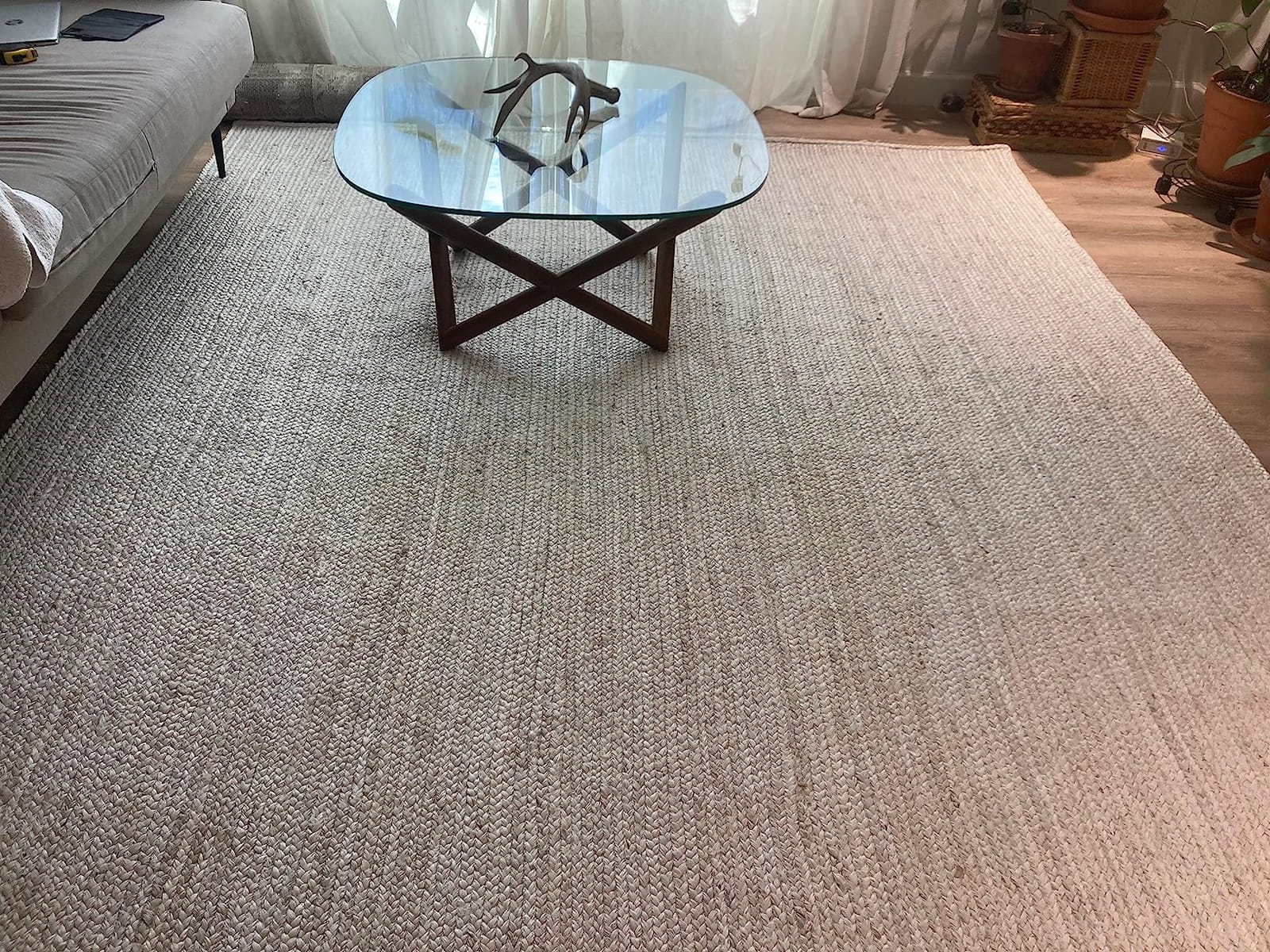 nuLOOM Rigo Natural Solid Flatweave Area Rug, 6' x 9' customer photo 1