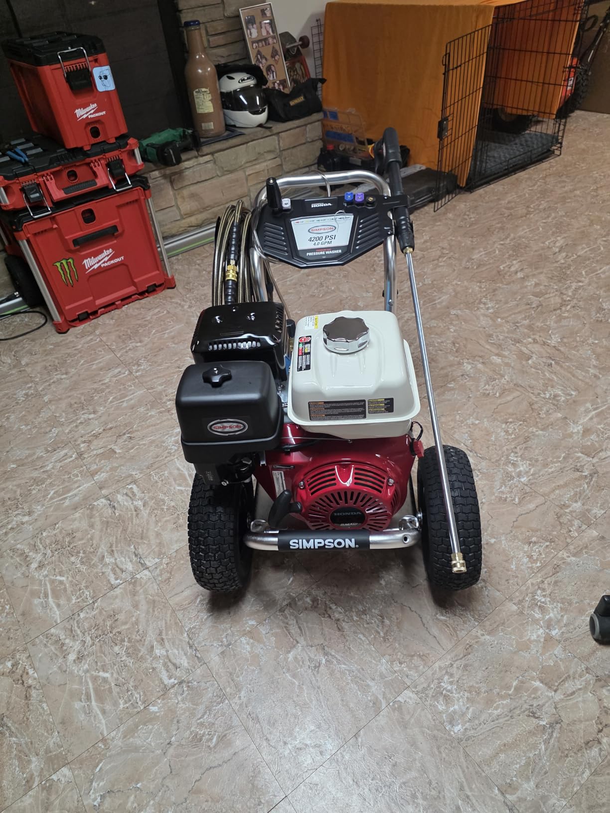 Simpson Aluminum Series 4200 PSI Gas Pressure Washer, 2.5 GPM, Honda GX390 | Gas Power Washer For Professionals. CAT Triplex Pump, 50' Hose, Aluminum Frame, 5 Nozzles. 49-State Compliant. ALH4240 customer photo 2