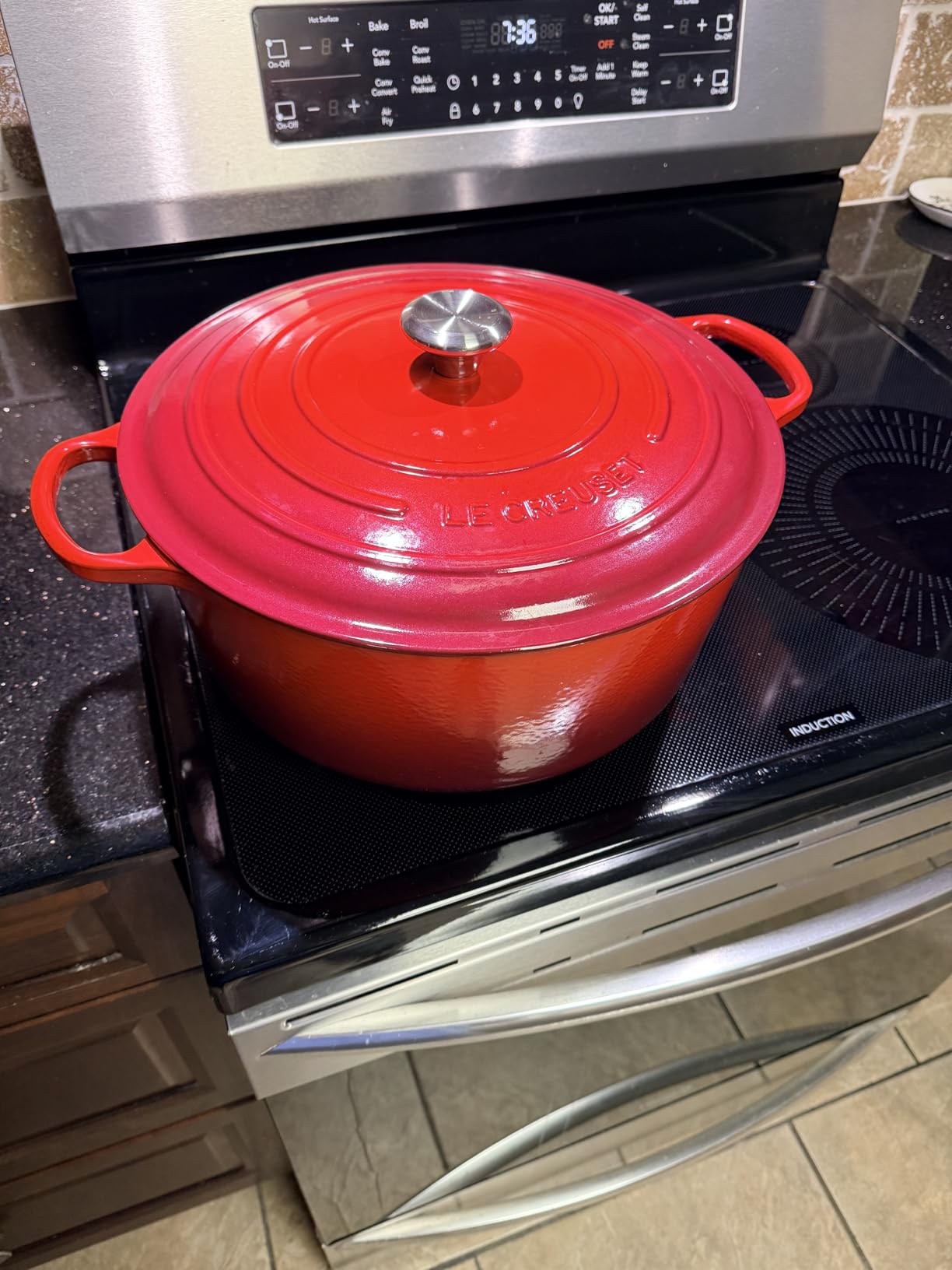 Le Creuset Enameled Cast Iron Round Dutch Oven, 7.25 qt., Cerise customer photo 2