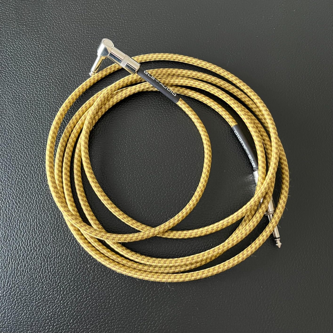 GLS Audio Instrument Cable, 10 Ft Electric Guitar Cable, Braided Black/Grey, Straight 1/4 In TS to Straight 1/4 In TS customer photo 2