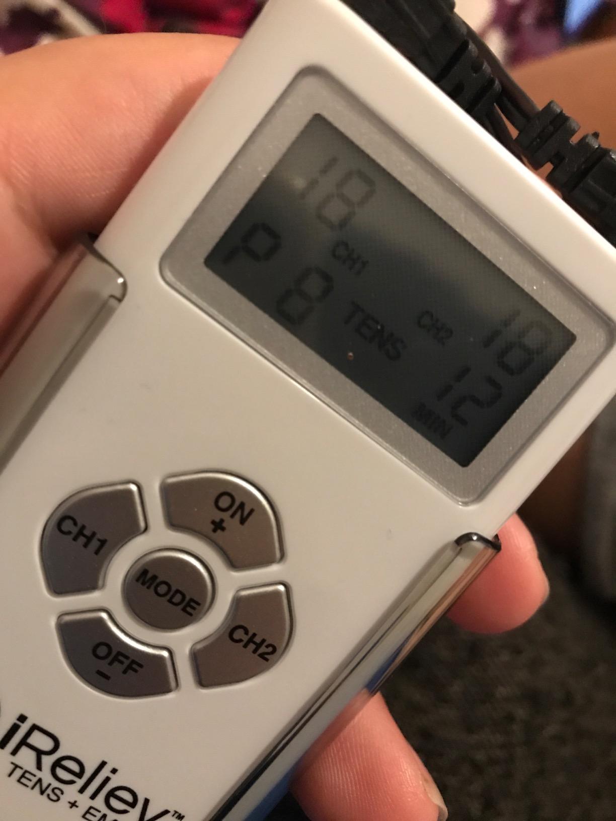 iReliev TENS + EMS Combination Unit Muscle Stimulator for Pain Relief, Arthritis, Muscle Strength - Treats Tired, Sore Muscles in Your Shoulders, Back, Ab's, Legs, Knee's, More customer photo 2