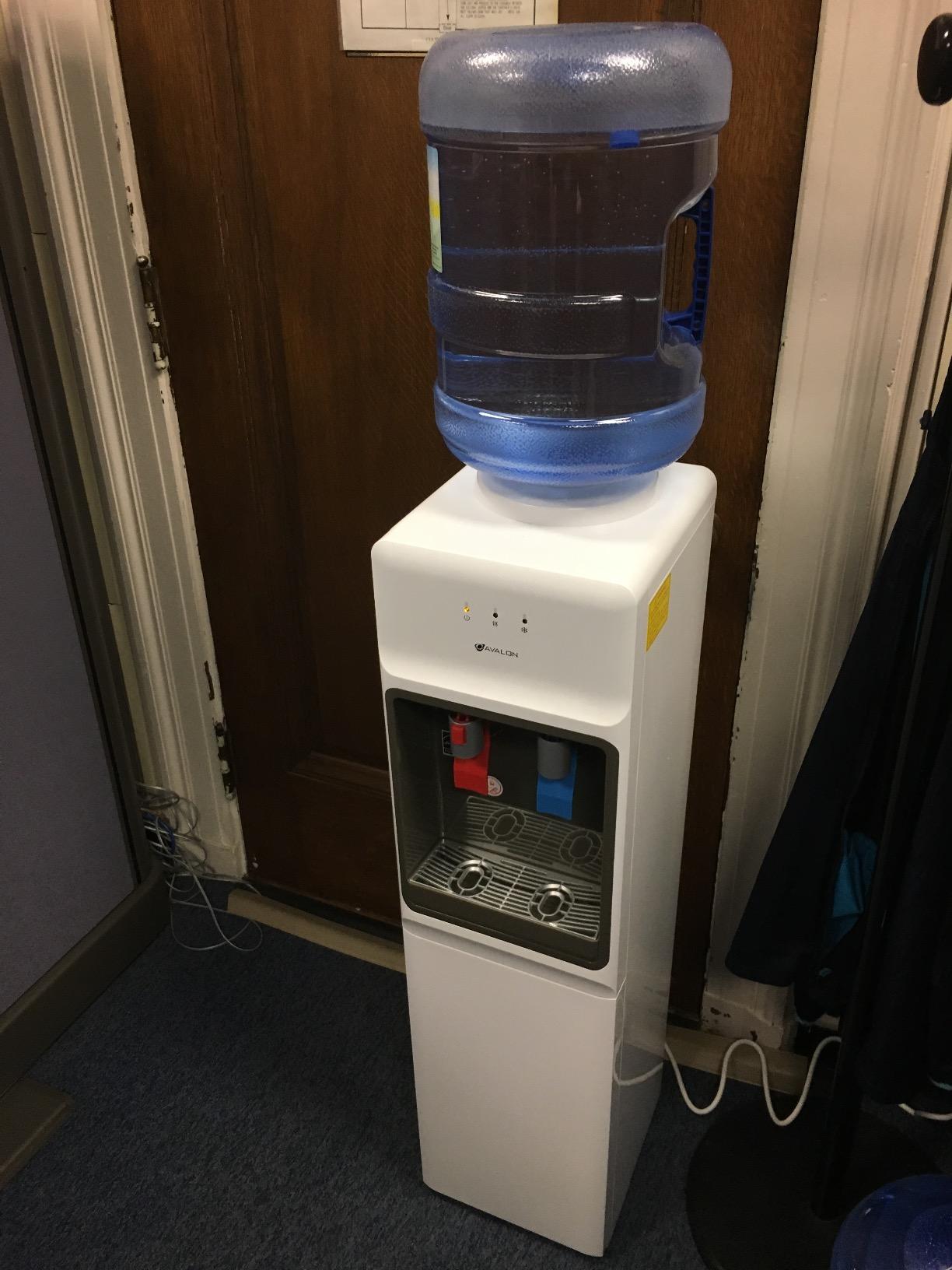 Avalon Top Loading Water Cooler Dispenser - Hot & Cold Water, Child Safety Lock, Innovative Slim Design, Holds 3 or 5 Gallon Bottles - UL Listed customer photo 1