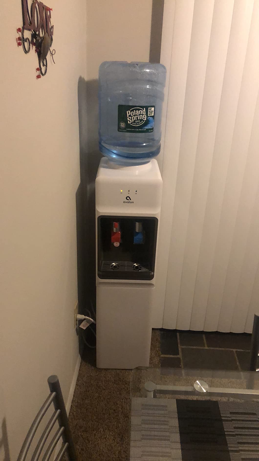 Avalon Top Loading Water Cooler Dispenser - Hot & Cold Water, Child Safety Lock, Innovative Slim Design, Holds 3 or 5 Gallon Bottles - UL Listed customer photo 2