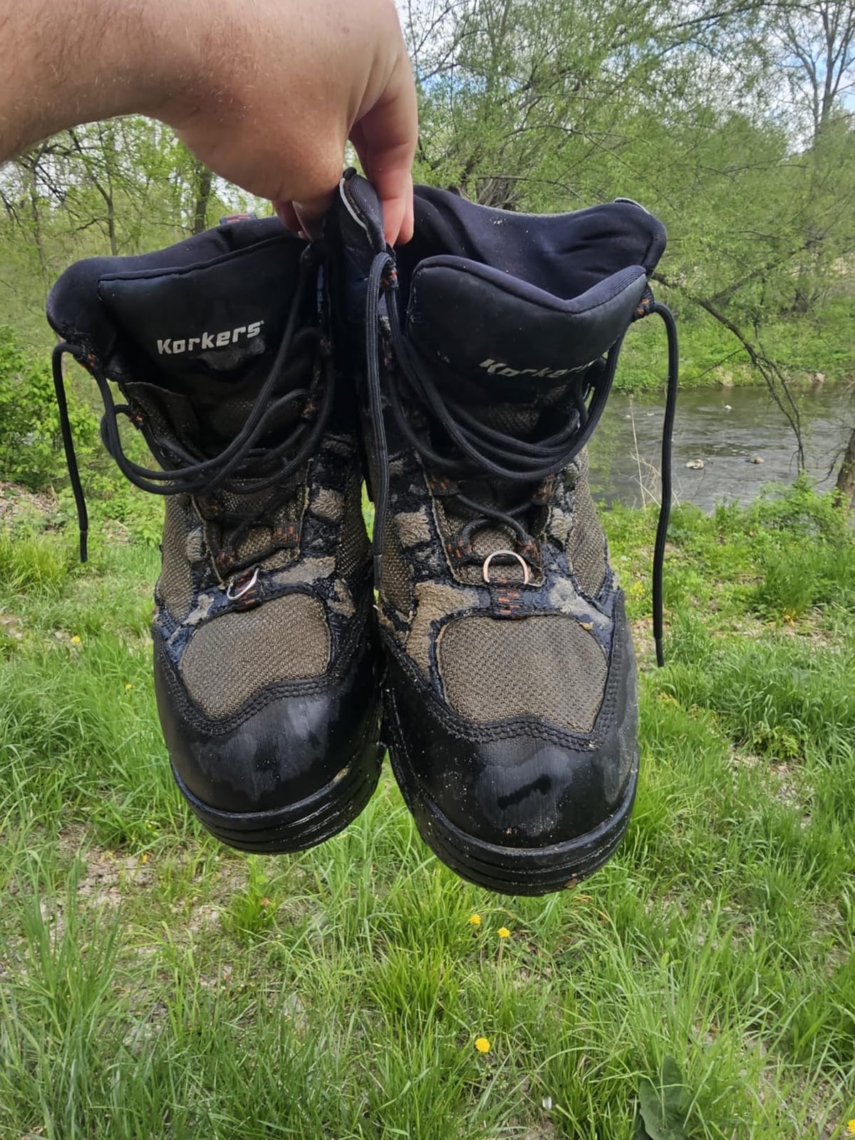 Korkers Greenback Wading Boots - Packed with the Essentials - Includes Interchangeable Felt and Kling-On Soles customer photo 2