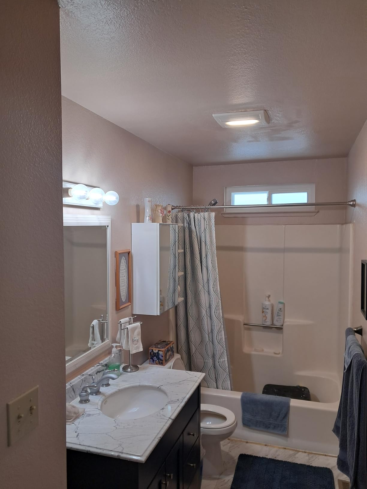 Broan-NuTone Bathroom Exhaust Fan with LED Light and Roomside Installation, Energy Star Certified, 110 CFM, Very Quiet 1.0 Sones White, AE110L | 1.0 Sones, ENERGY STAR Ceiling Exhaust Bath Fan for Moisture Removal & Quiet Bathroom Ventilation customer photo 1