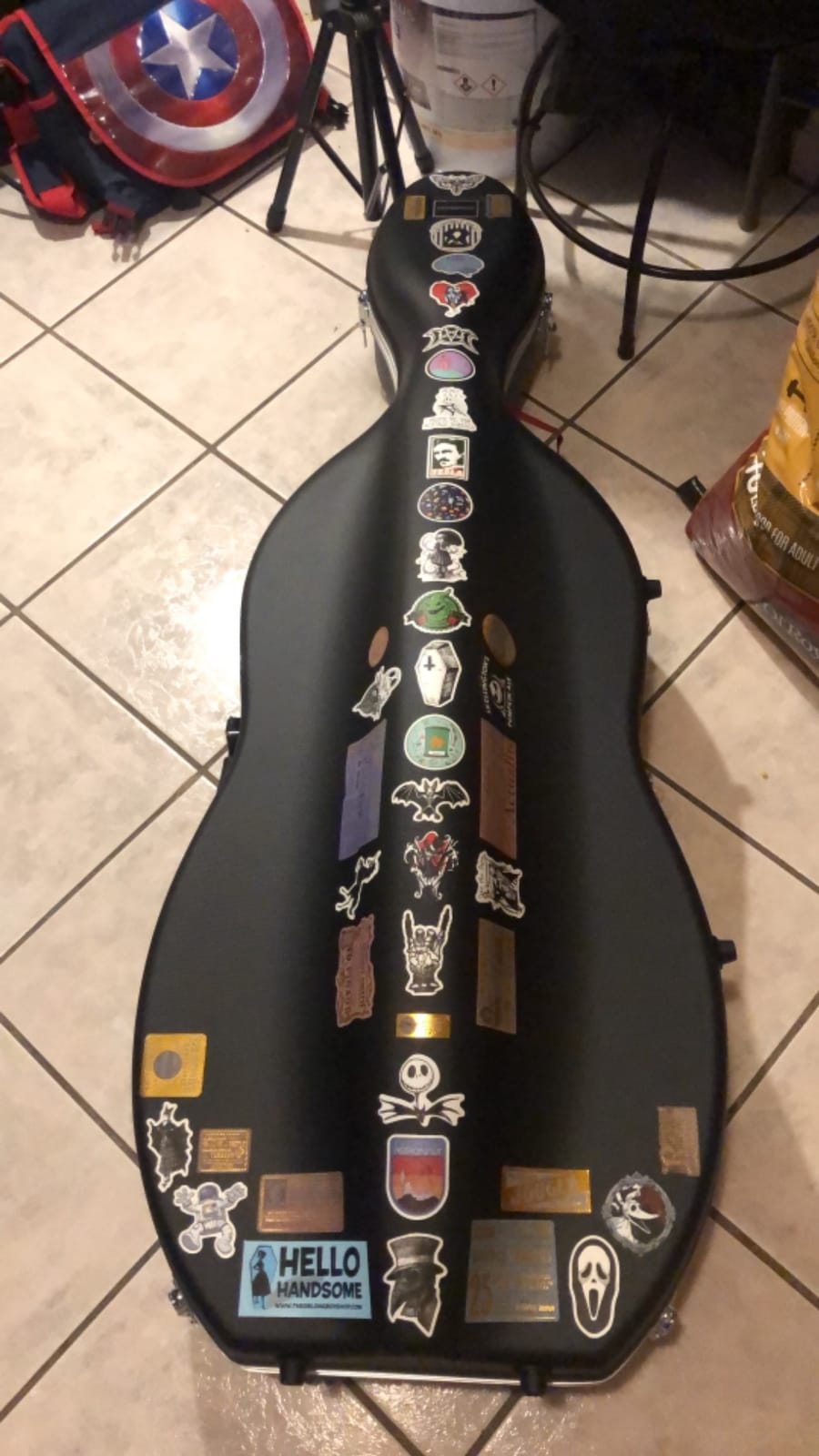 Crossrock Commuter ABS Cello Case for 4/4 & 3/4 | Matte Blue Diamond Shell, Wheels & Backpack Straps – Lightweight Case for Daily Rehearsal & Travel customer photo 1