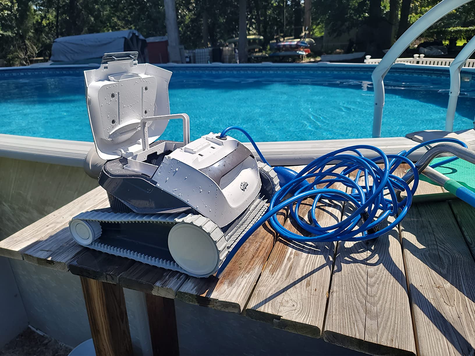 (2026 Model) Nautilus AG Automatic Robotic Pool Vacuum Cleaner, Active Scrubber Brush, Top Load Filters Access, Ideal for Above-Ground Pools up to 33 FT in Length customer photo 1