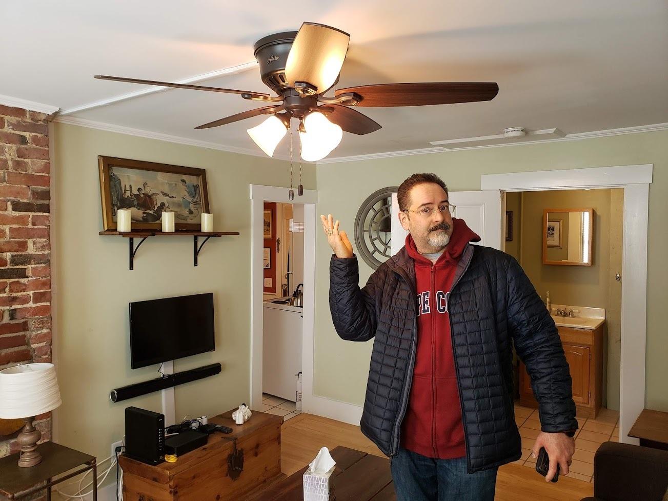 Hunter Builder, Indoor, Ceiling Fan, with LED Lights, 42 inch, Snow White customer photo 2